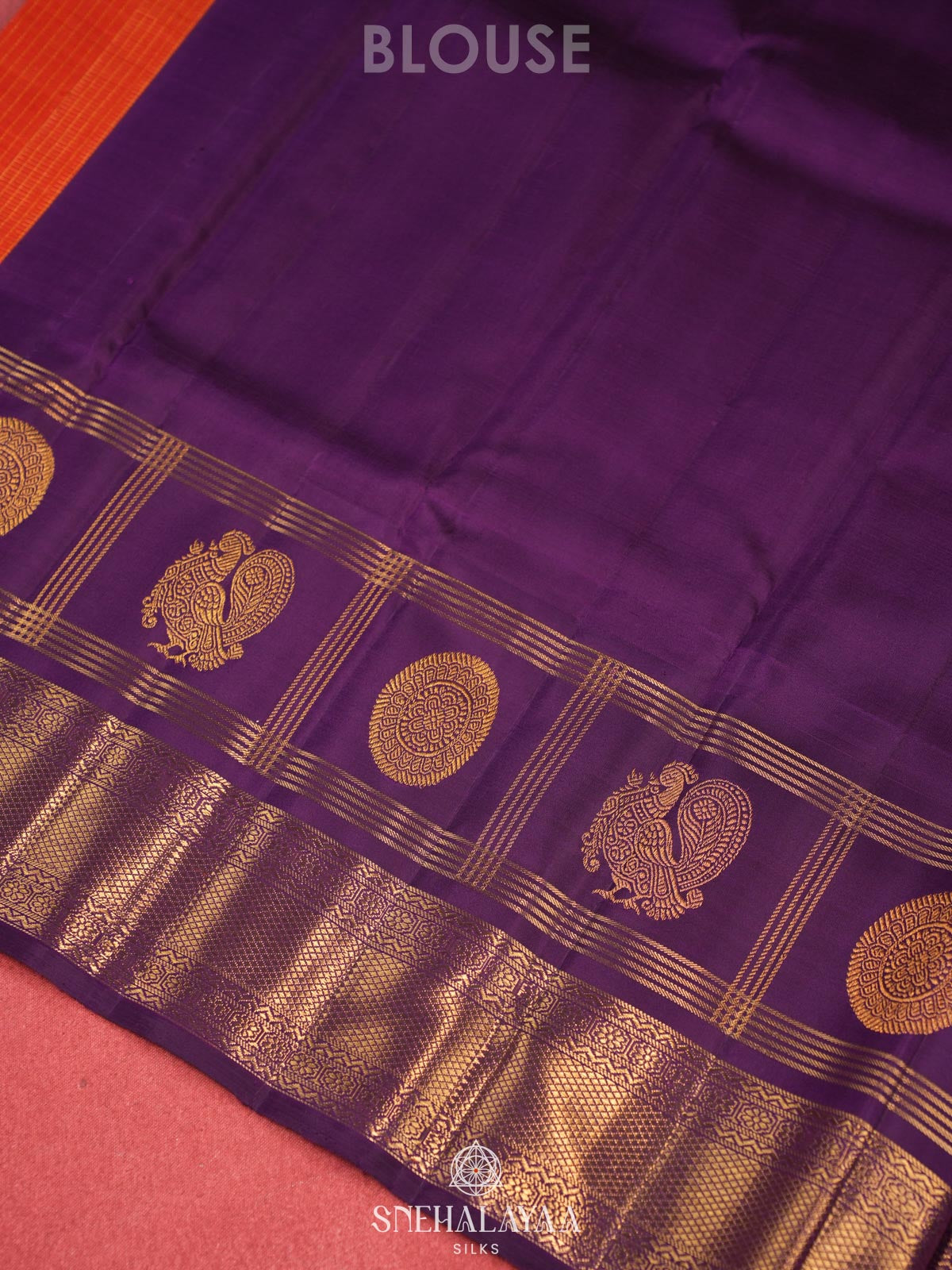 Orange Kanjivaram Silk Saree