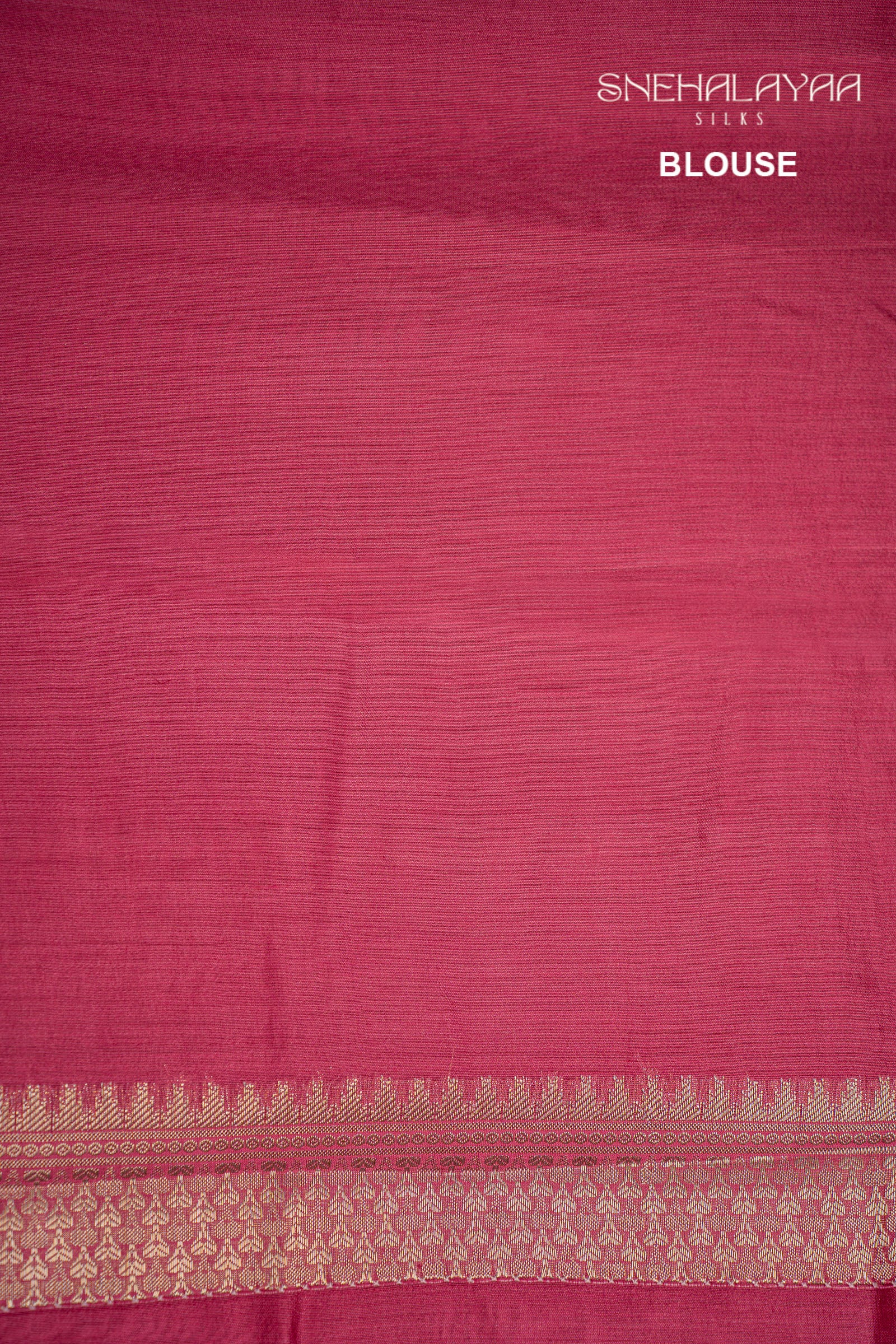 Rouge Pink Banaras Dupion Silk Saree