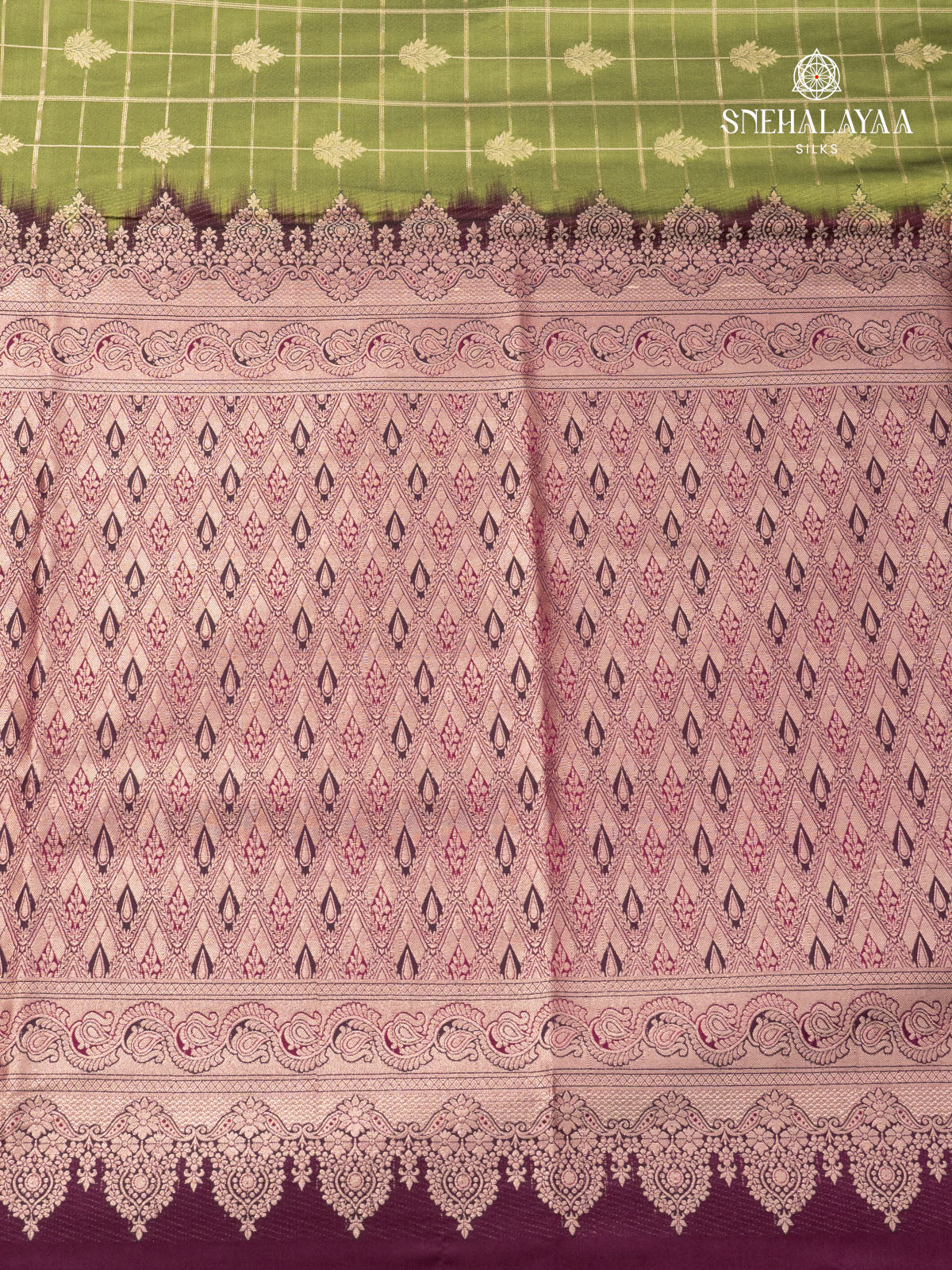 Olive Green Soft Silk Saree