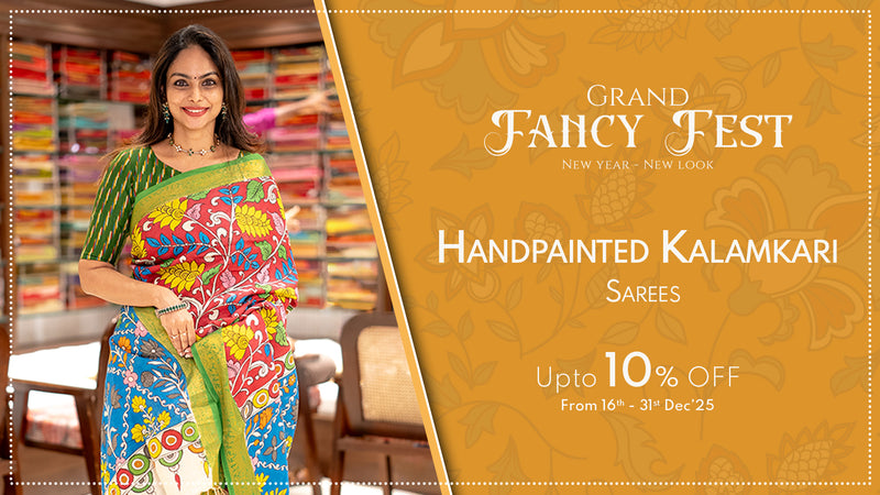 Hand Painted Kalamkari Tussar Sarees