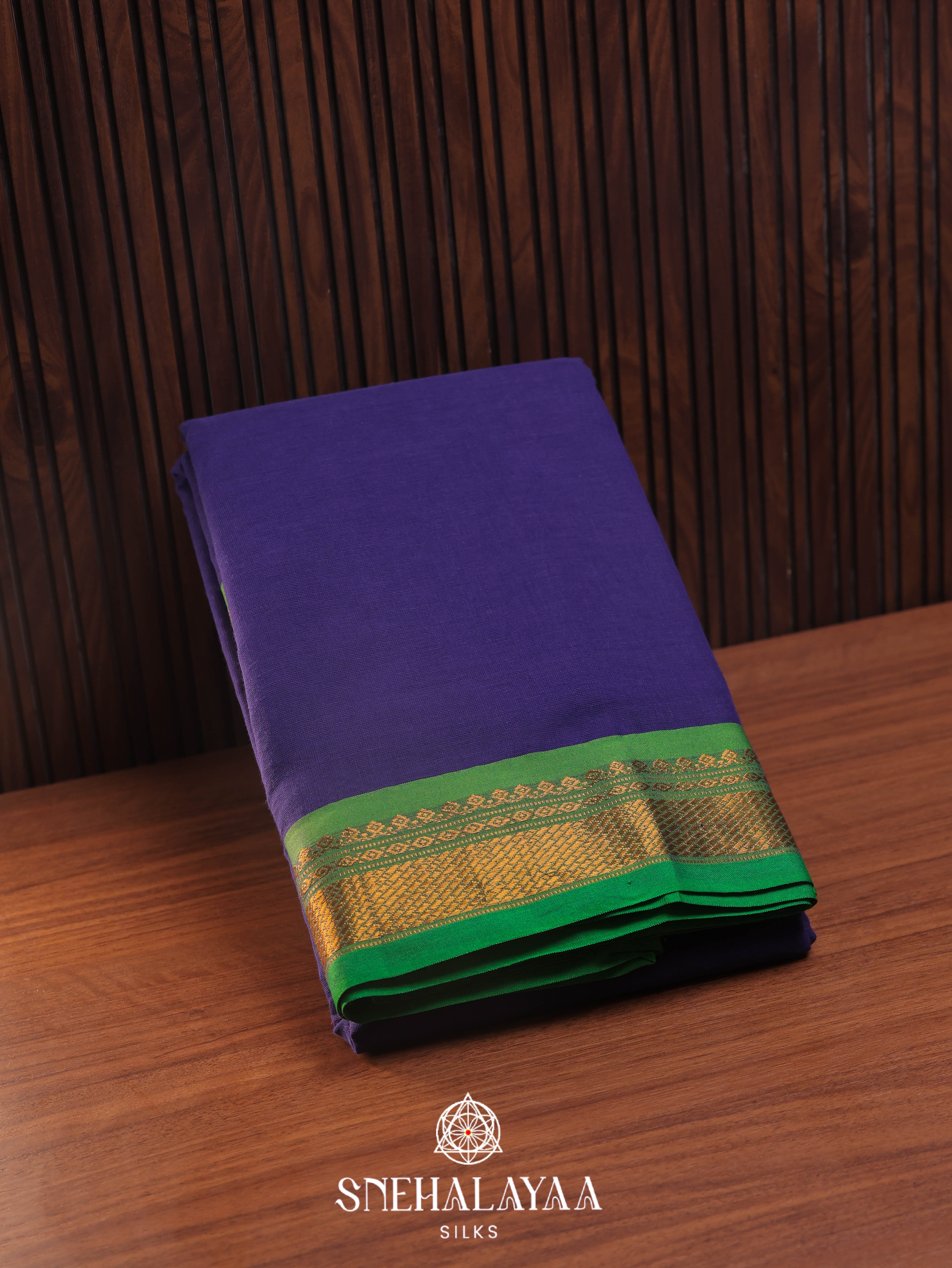 Blue Gadwal Cotton Saree