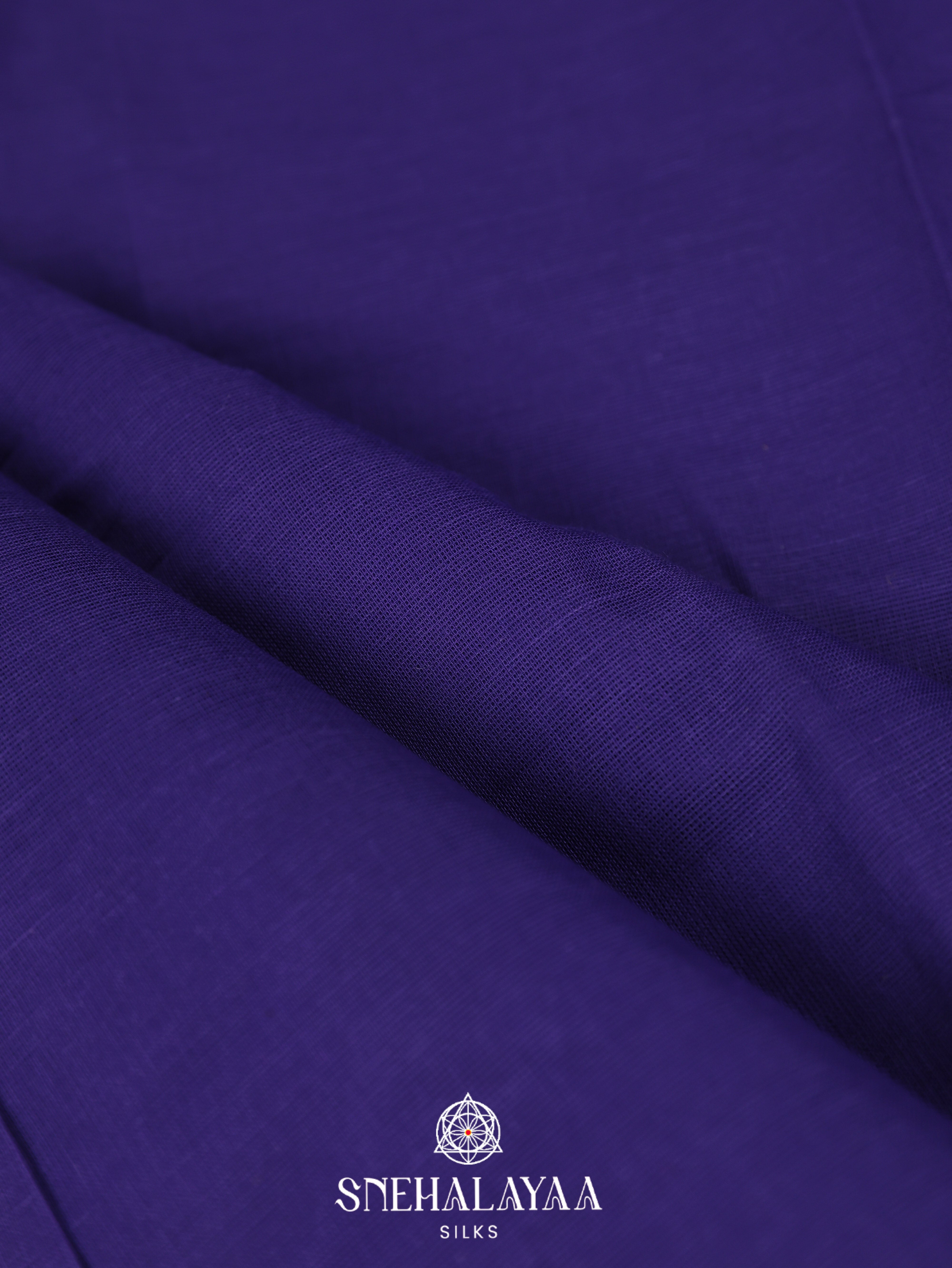 Blue Gadwal Cotton Saree