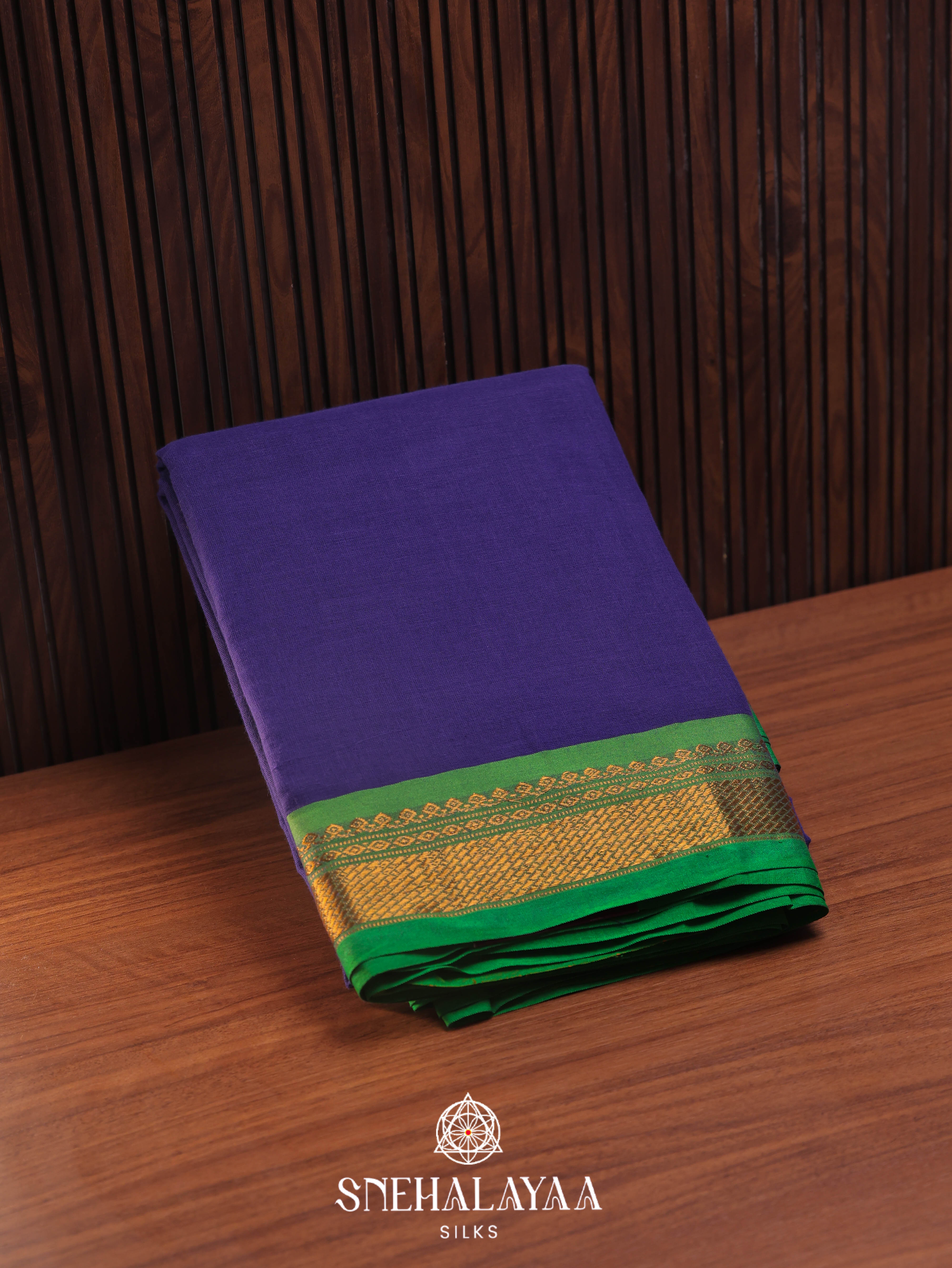 Blue Gadwal Cotton Saree