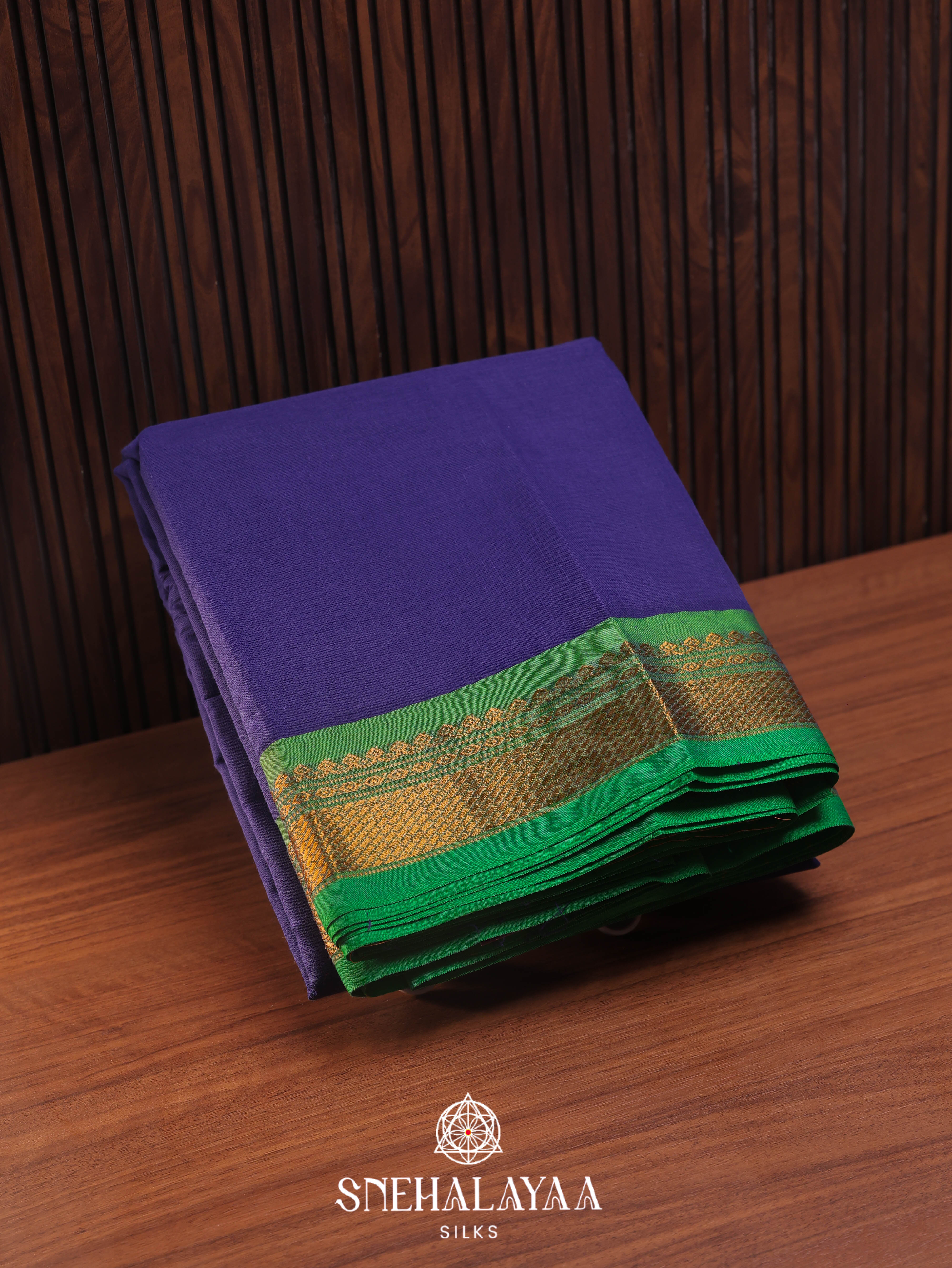 Blue Gadwal Cotton Saree