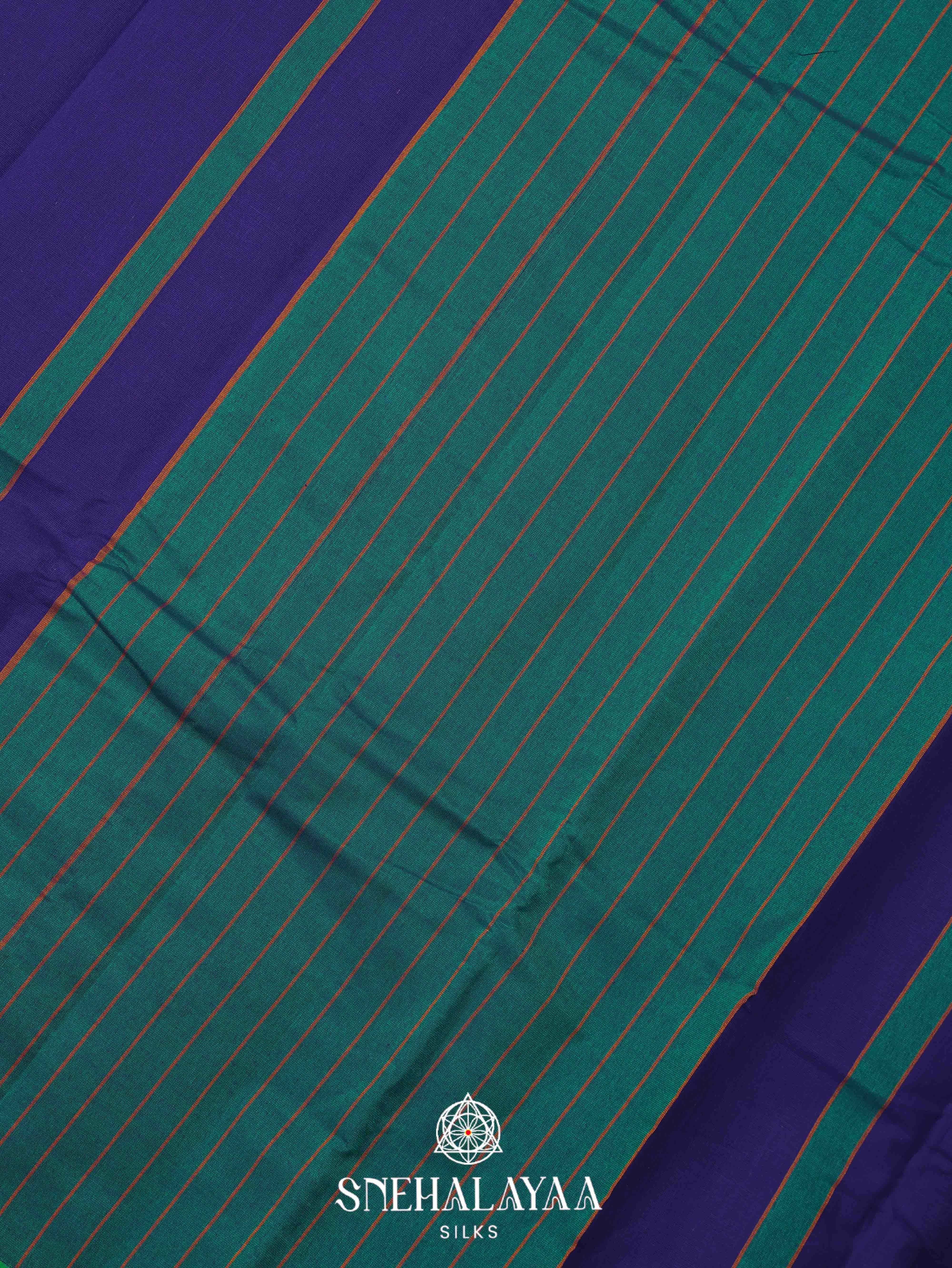 Blue Gadwal Cotton Saree