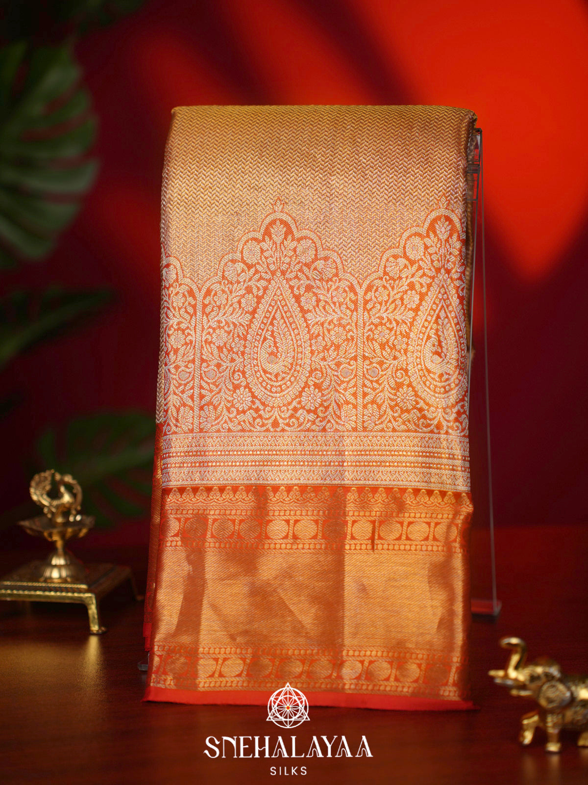 Gold Kanjivaram Silk Saree