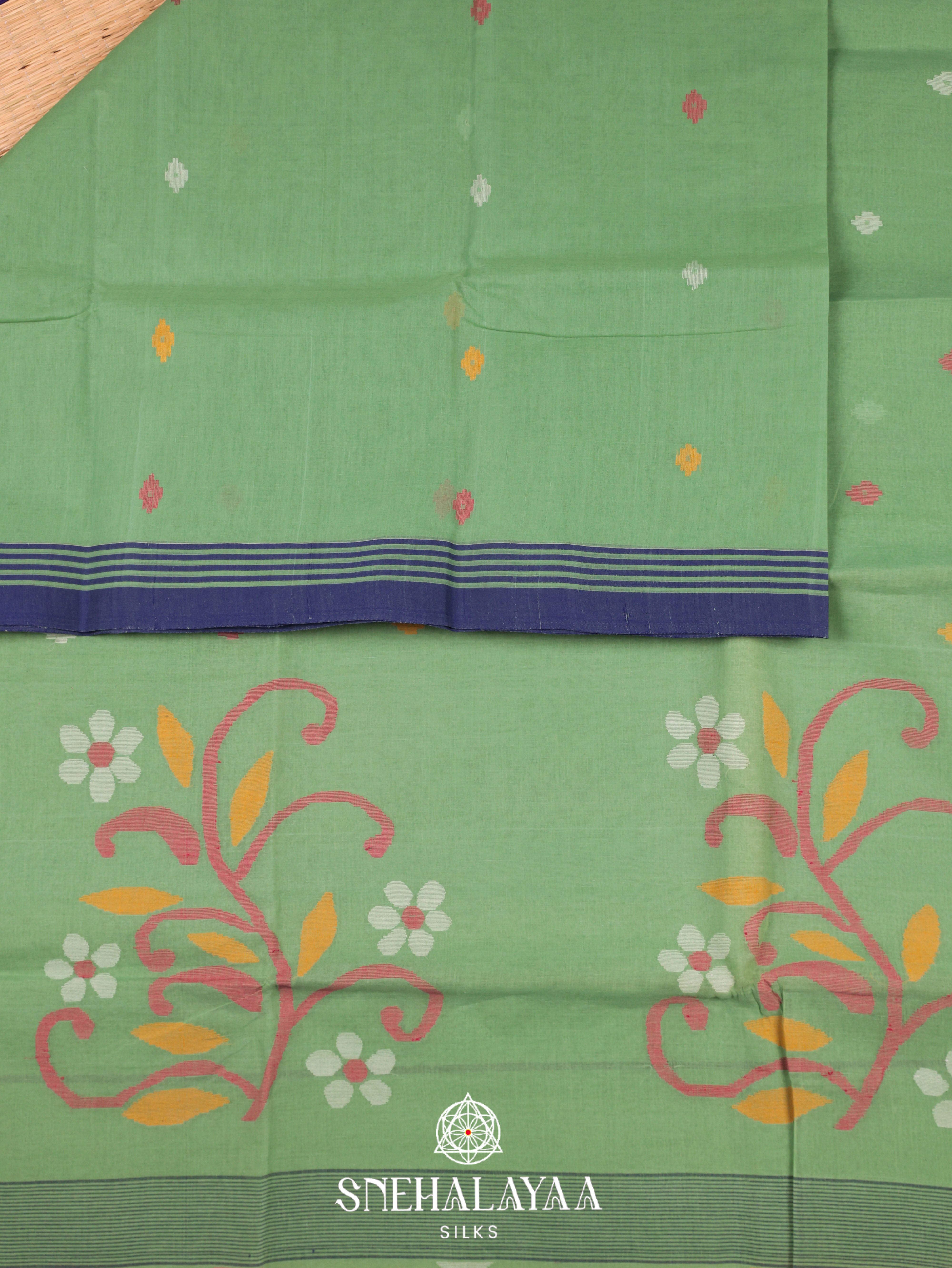 Green Bengal Cotton Saree