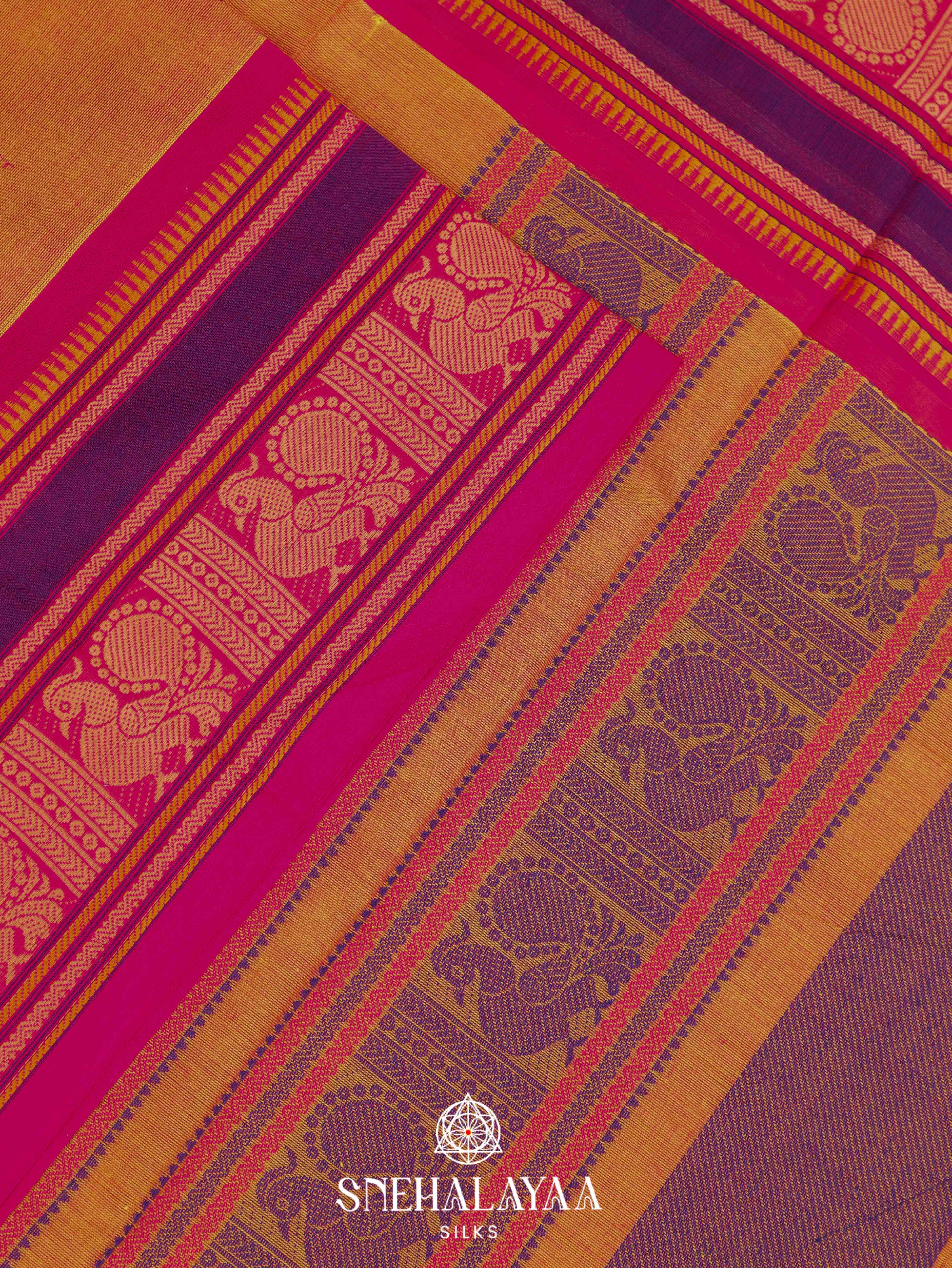 Copper Orange Kanchi Cotton Saree