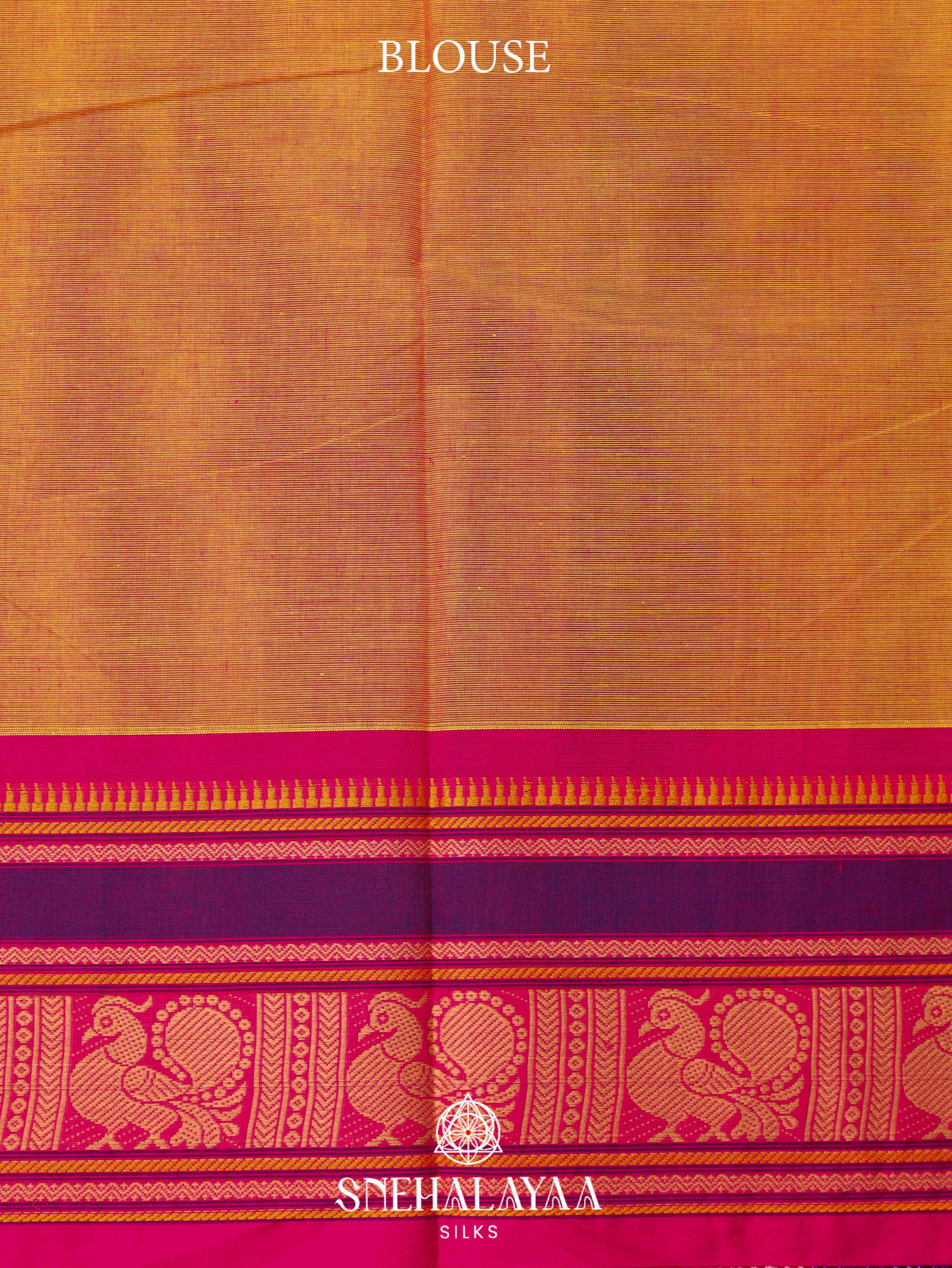 Copper Orange Kanchi Cotton Saree