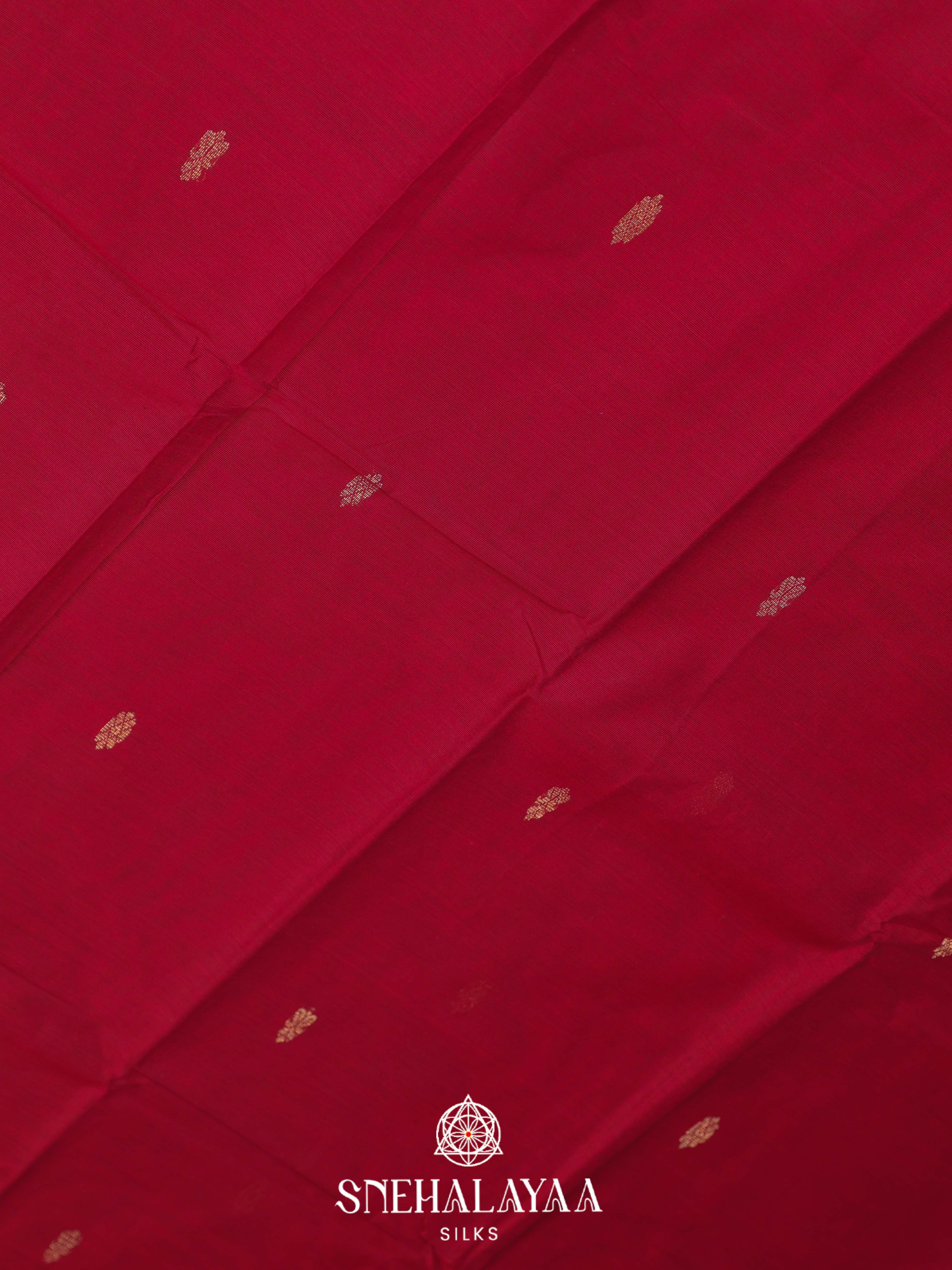 Maroon Kanchi Cotton Saree