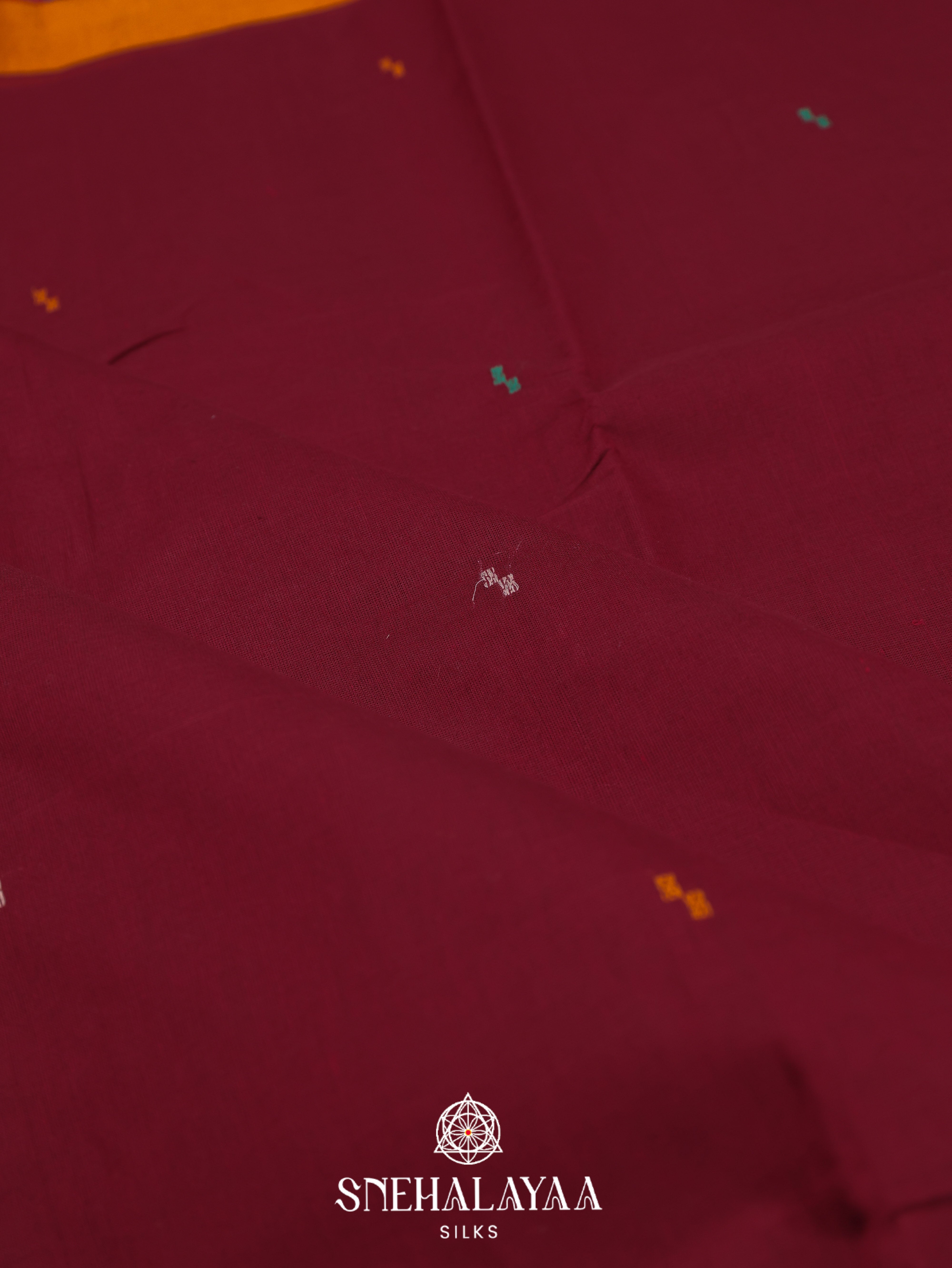 Burgandy Kanchi Cotton Saree