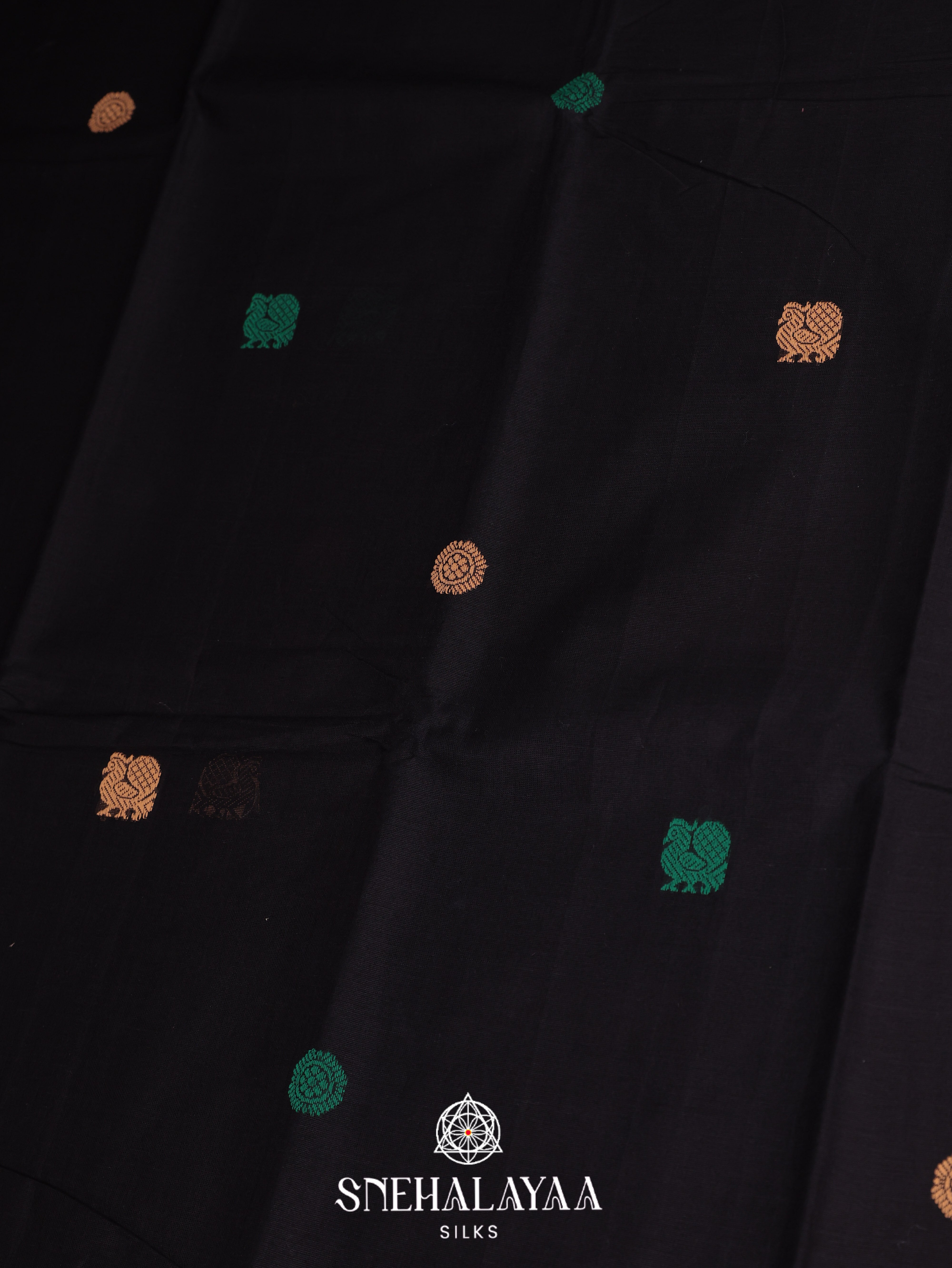 Black Kanchi Cotton Saree