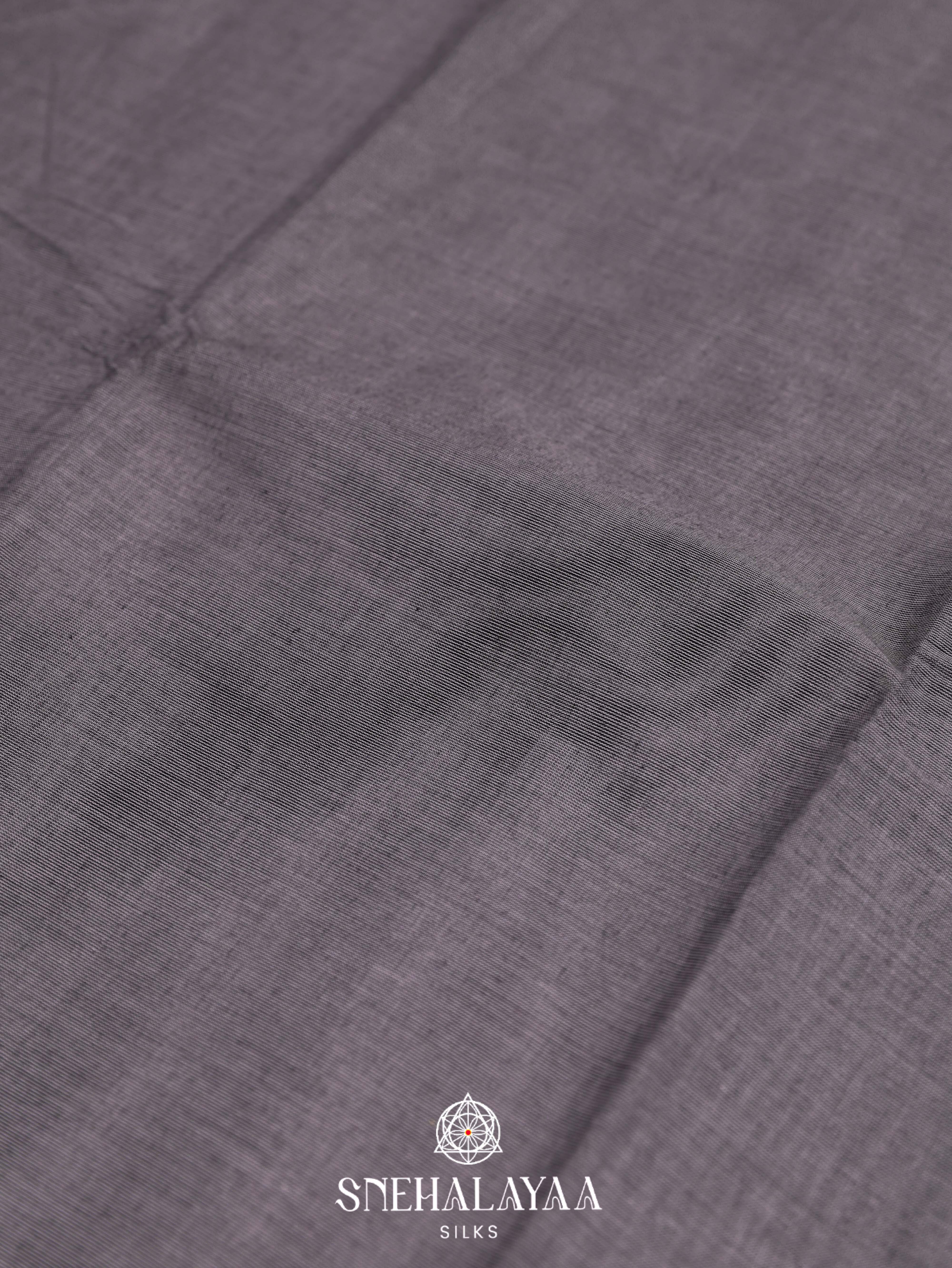 Grey  Kanchi Cotton Saree
