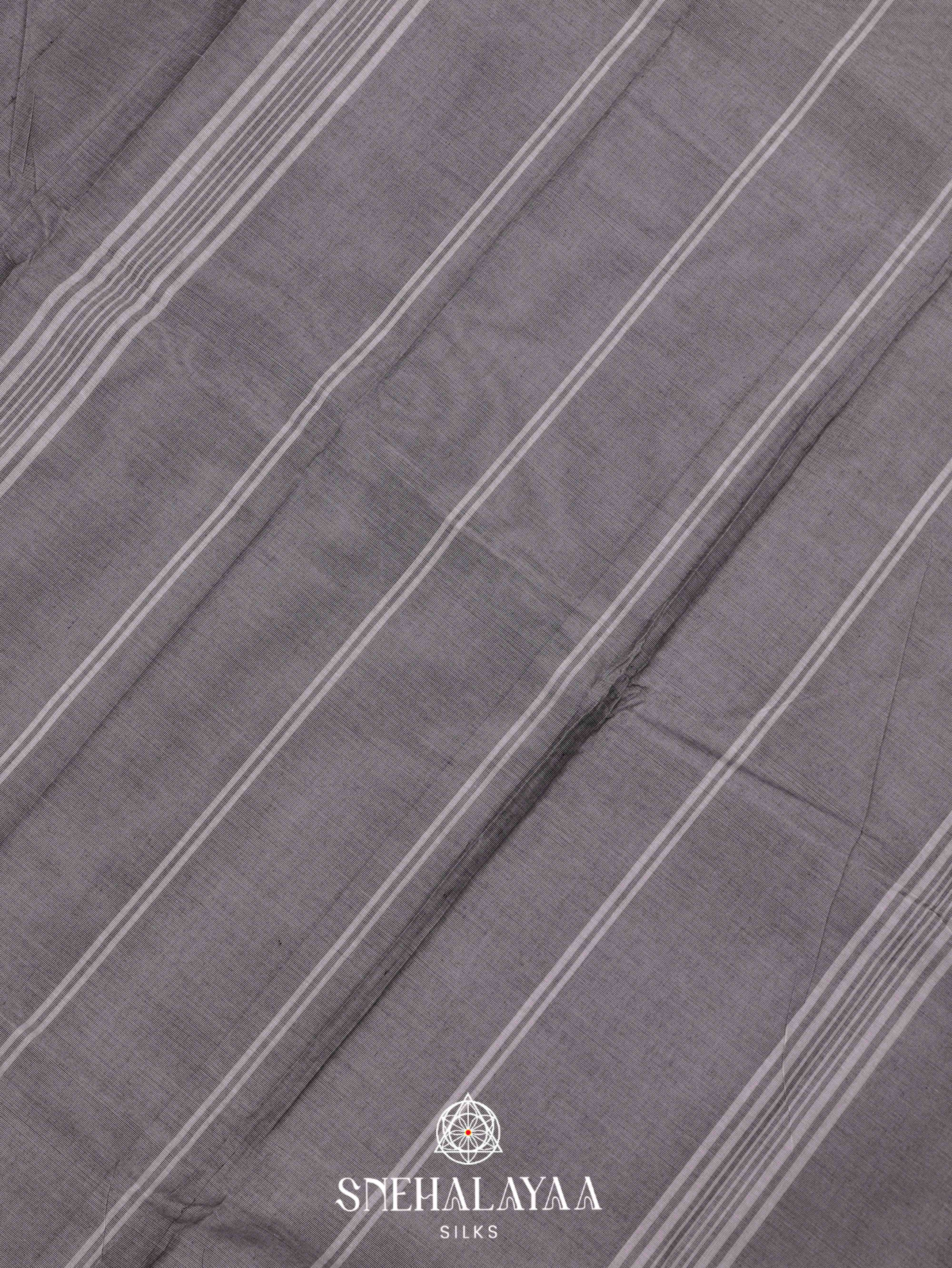 Grey  Kanchi Cotton Saree