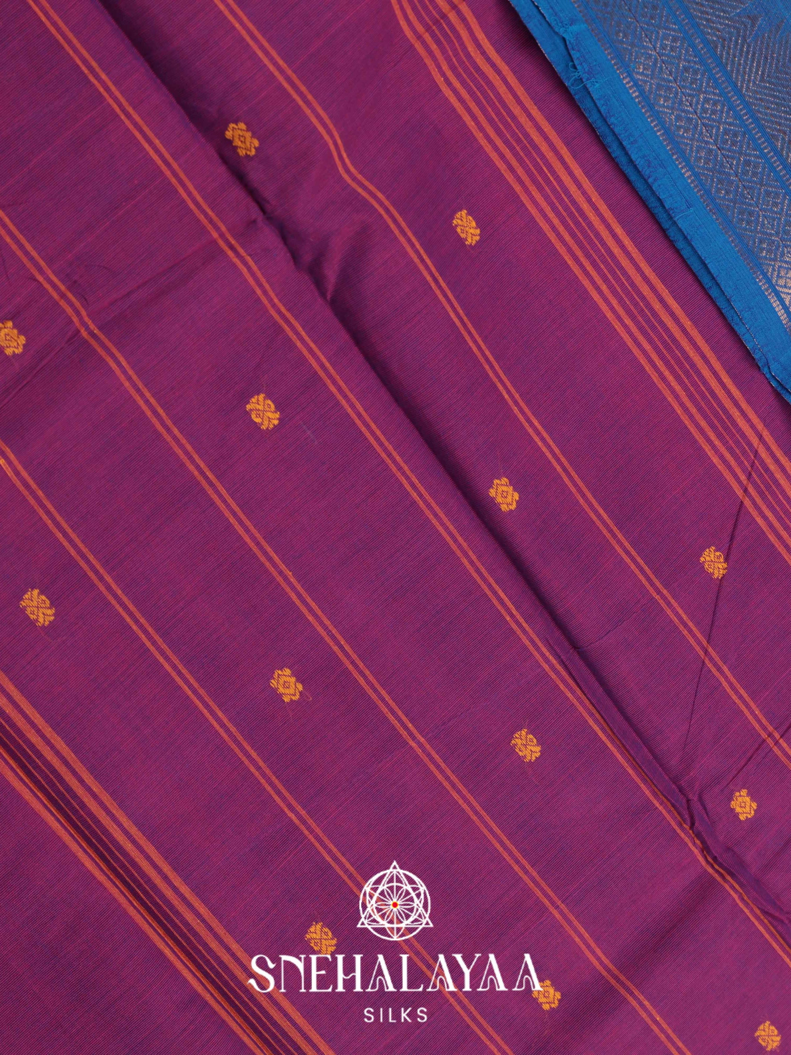Purple Chettinad Cotton Saree