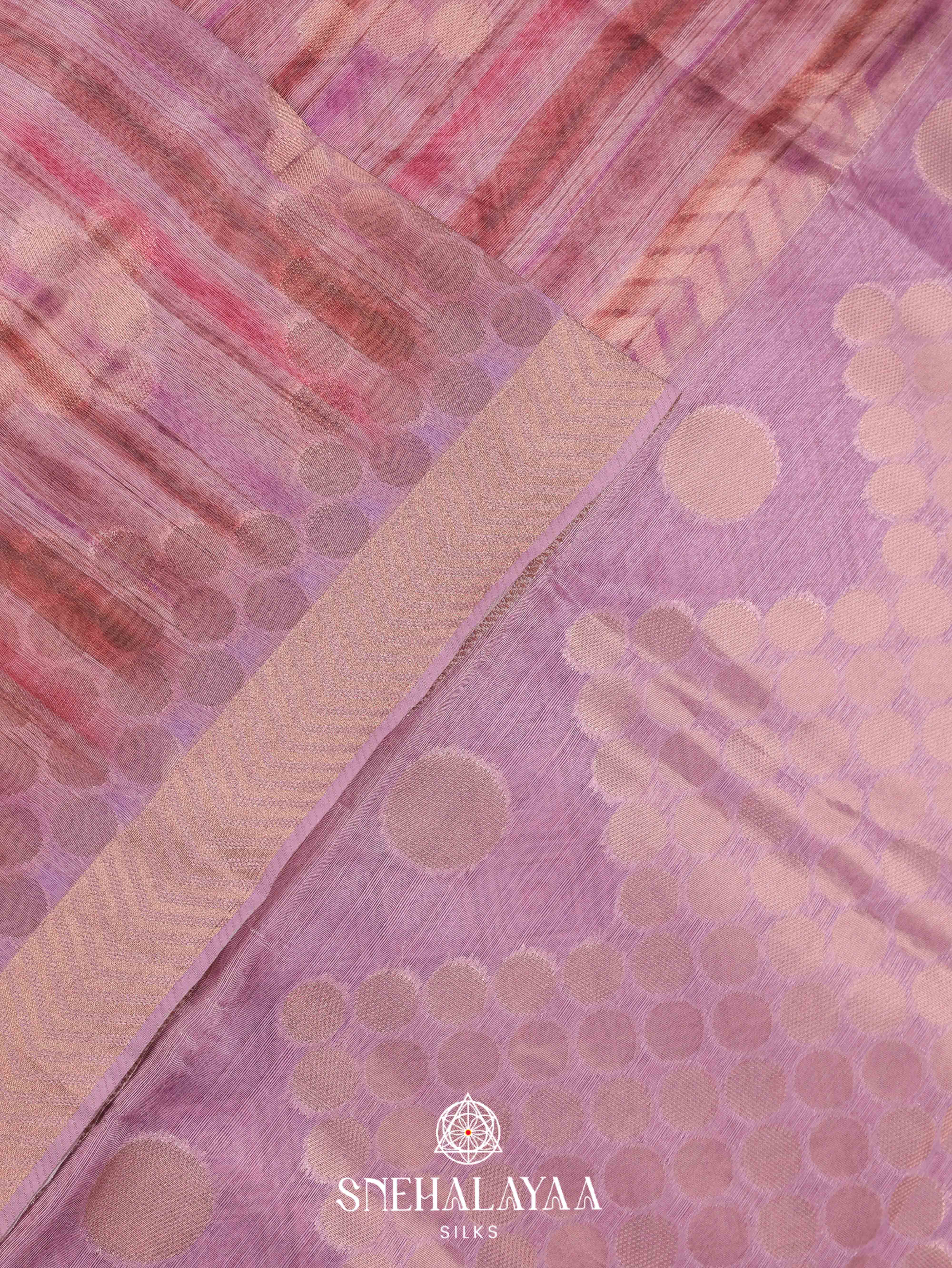 Mauve Linen Cotton Saree