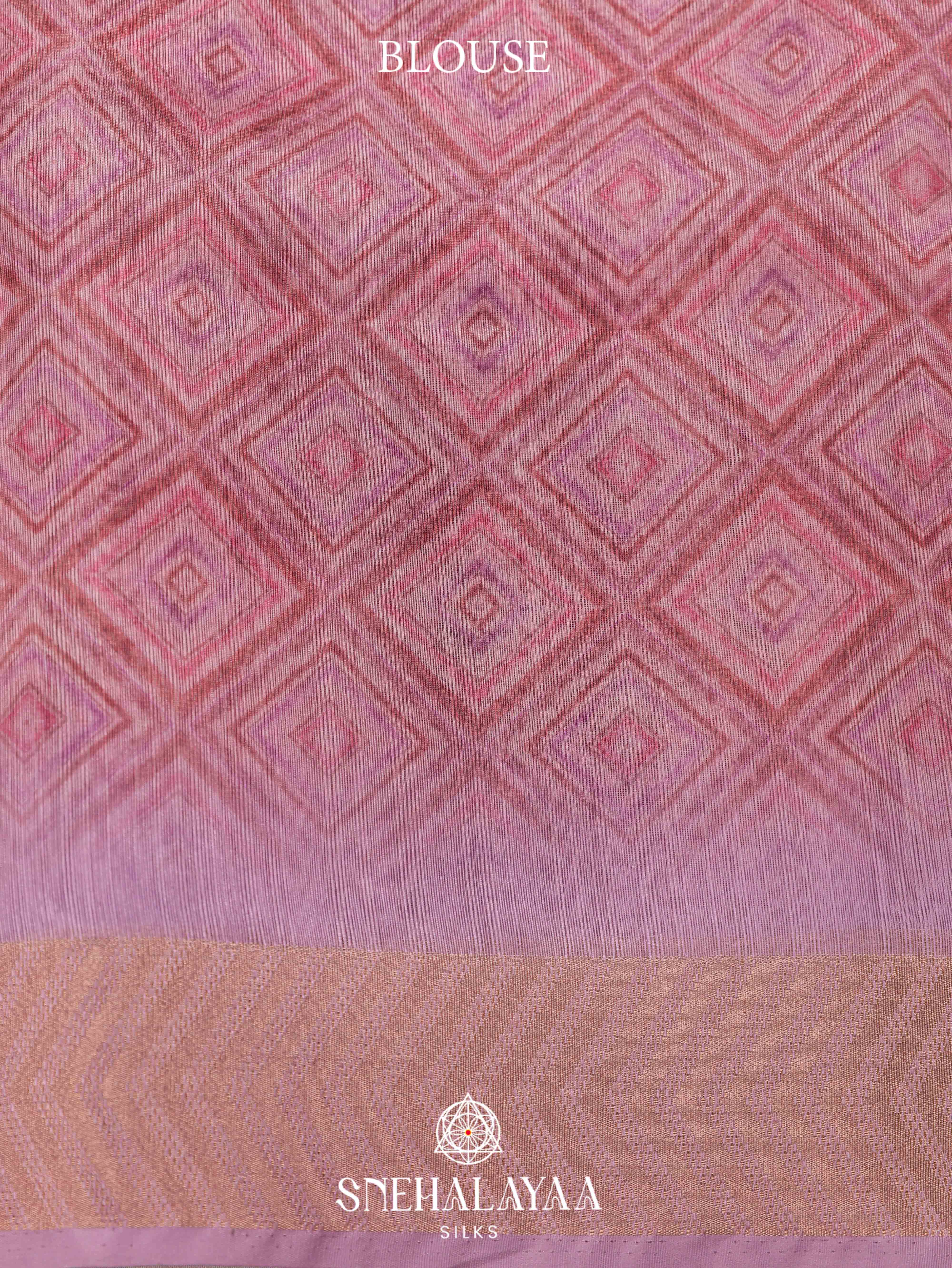 Mauve Linen Cotton Saree