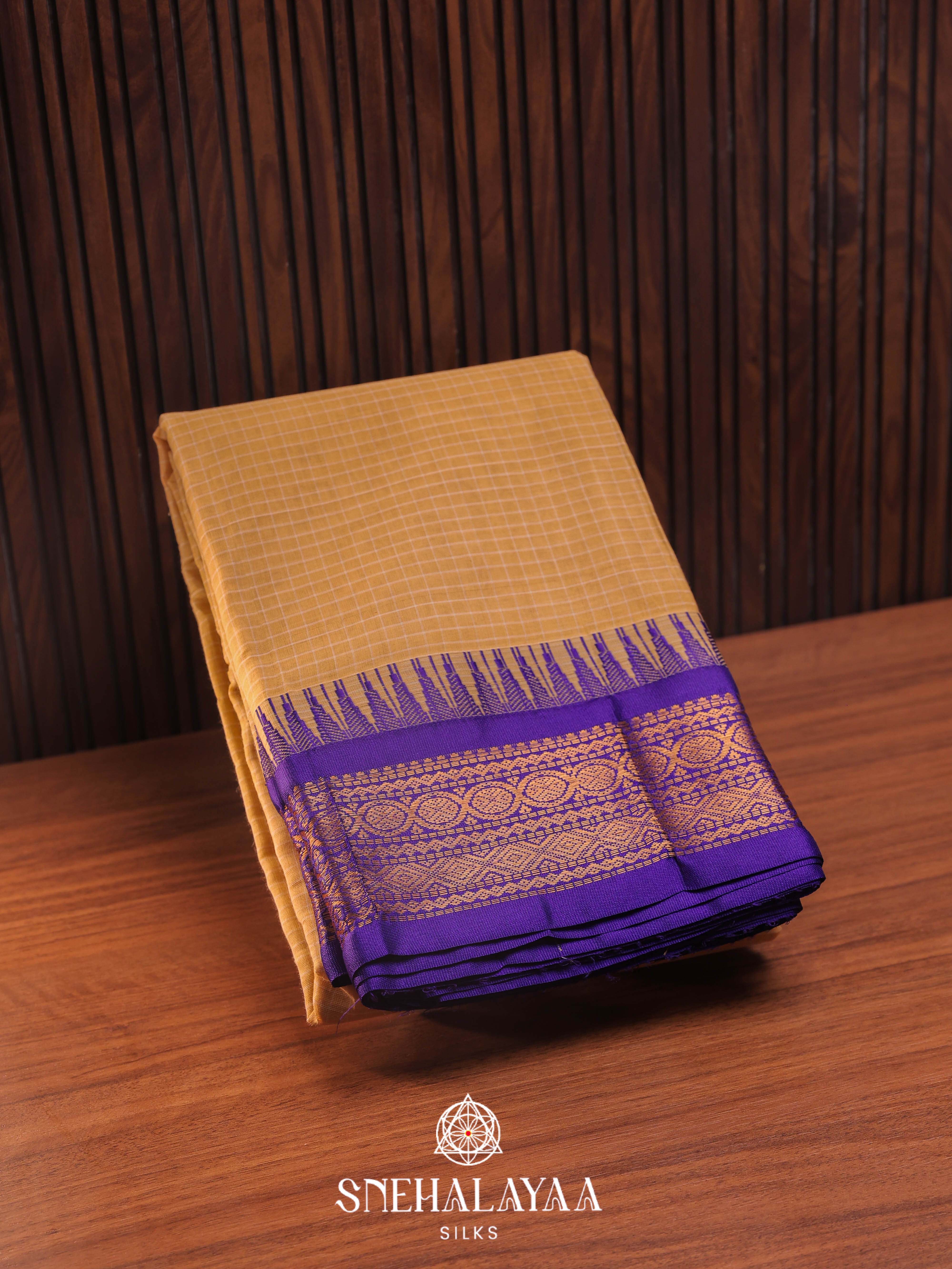 Sandal Gadwal Cotton Saree