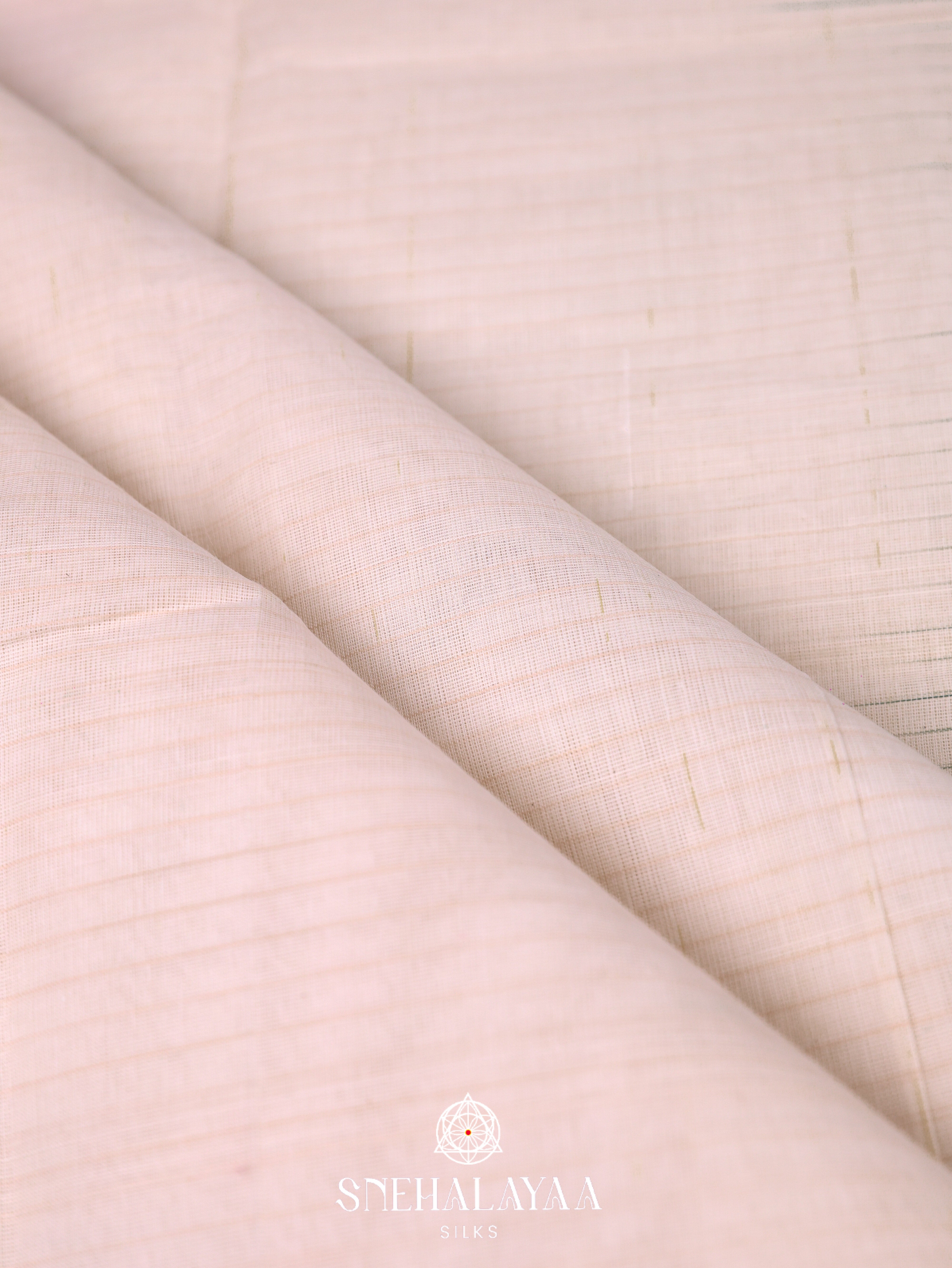 White Gadwal Cotton Saree