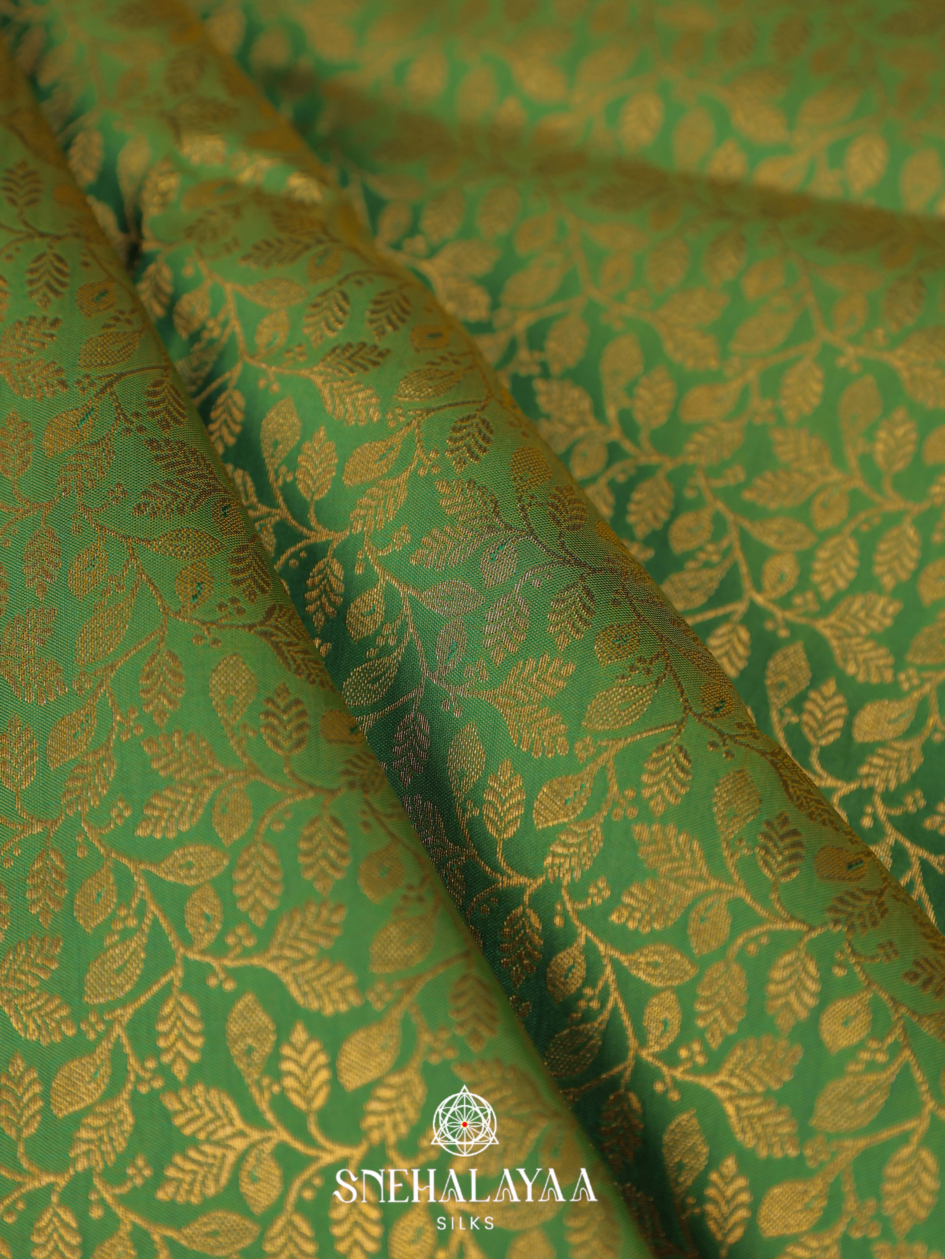 Emerald Green Art Silk Saree