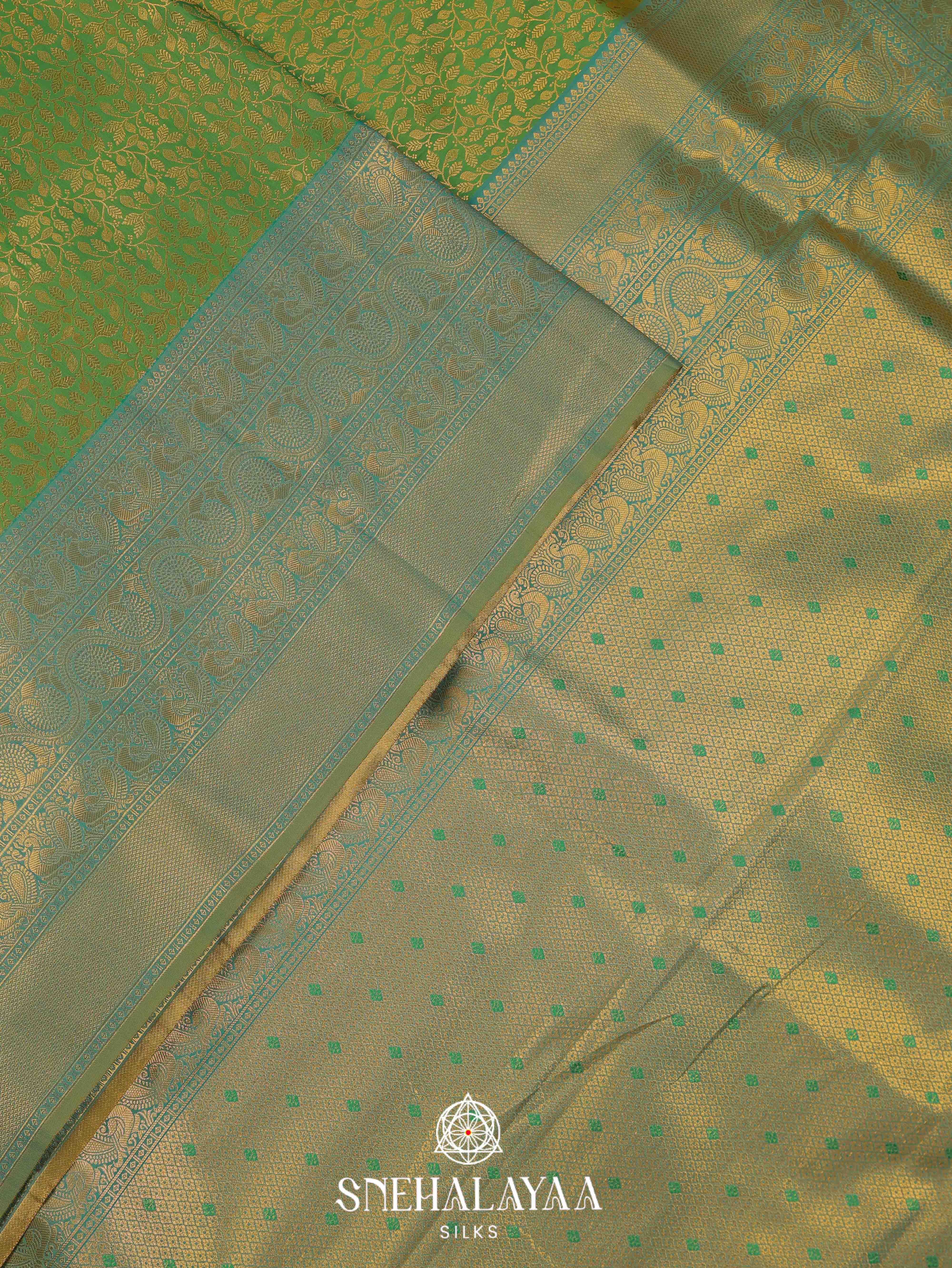 Emerald Green Art Silk Saree