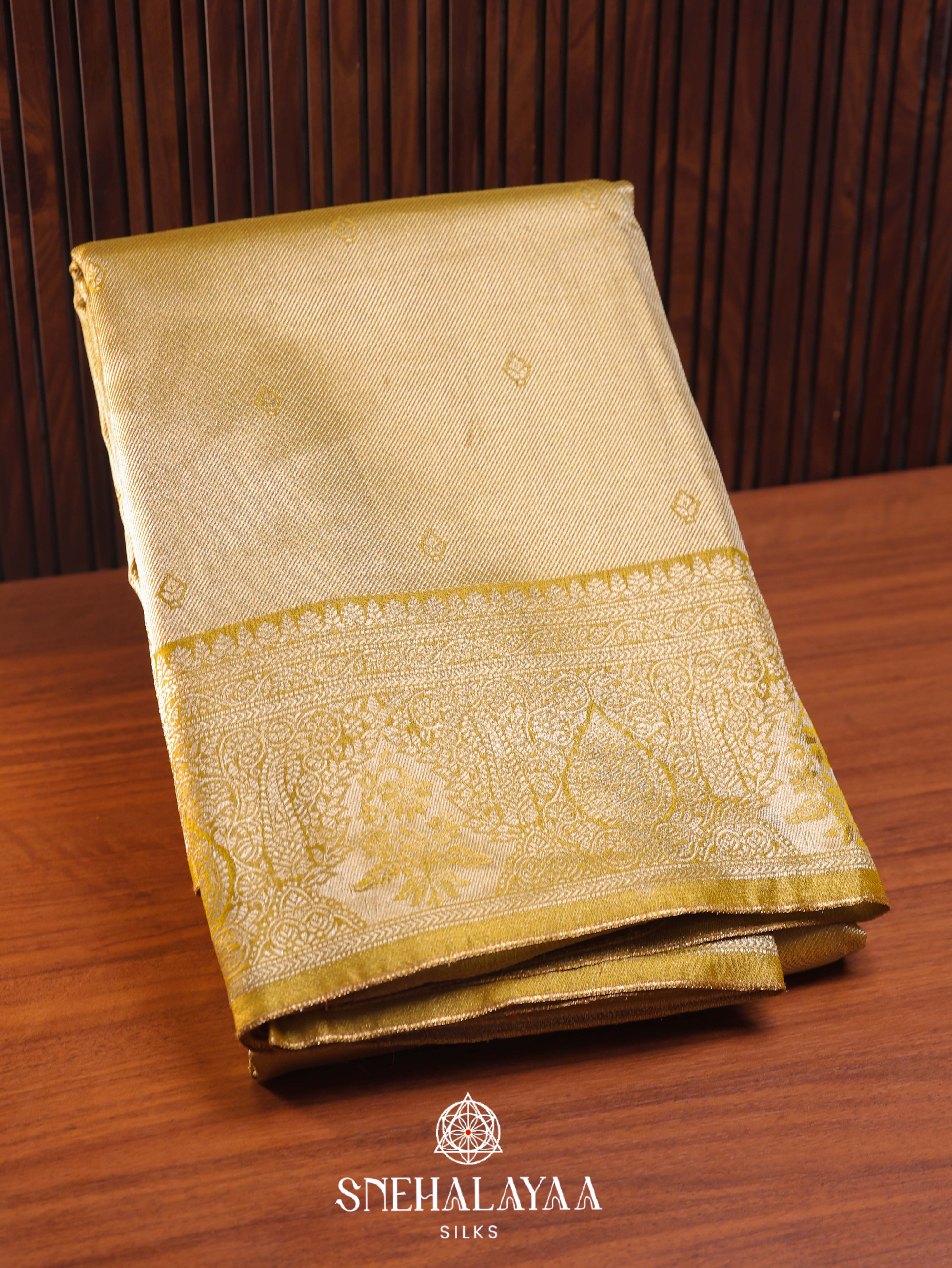 Yellow Art Silk Saree