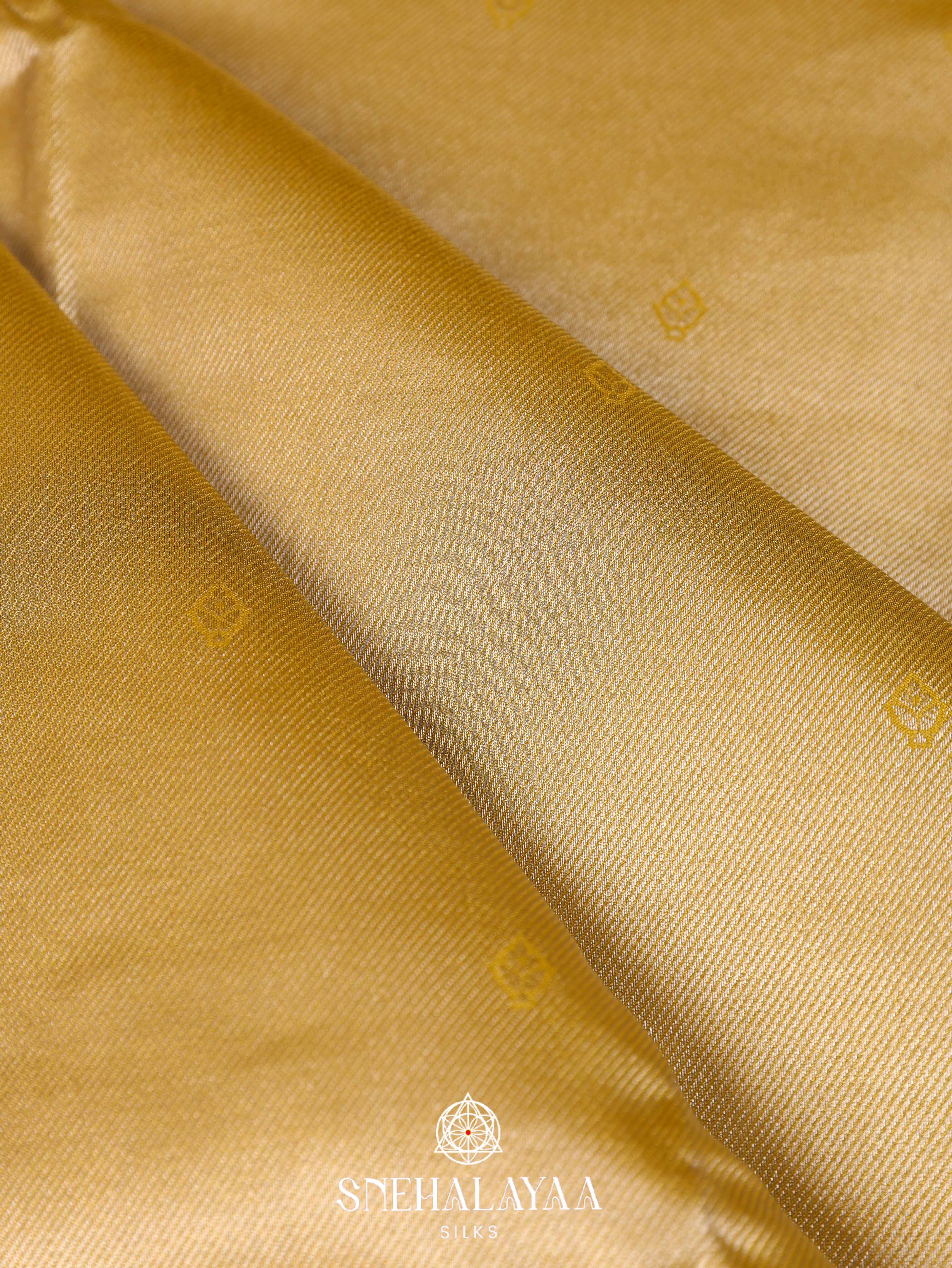 Yellow Art Silk Saree
