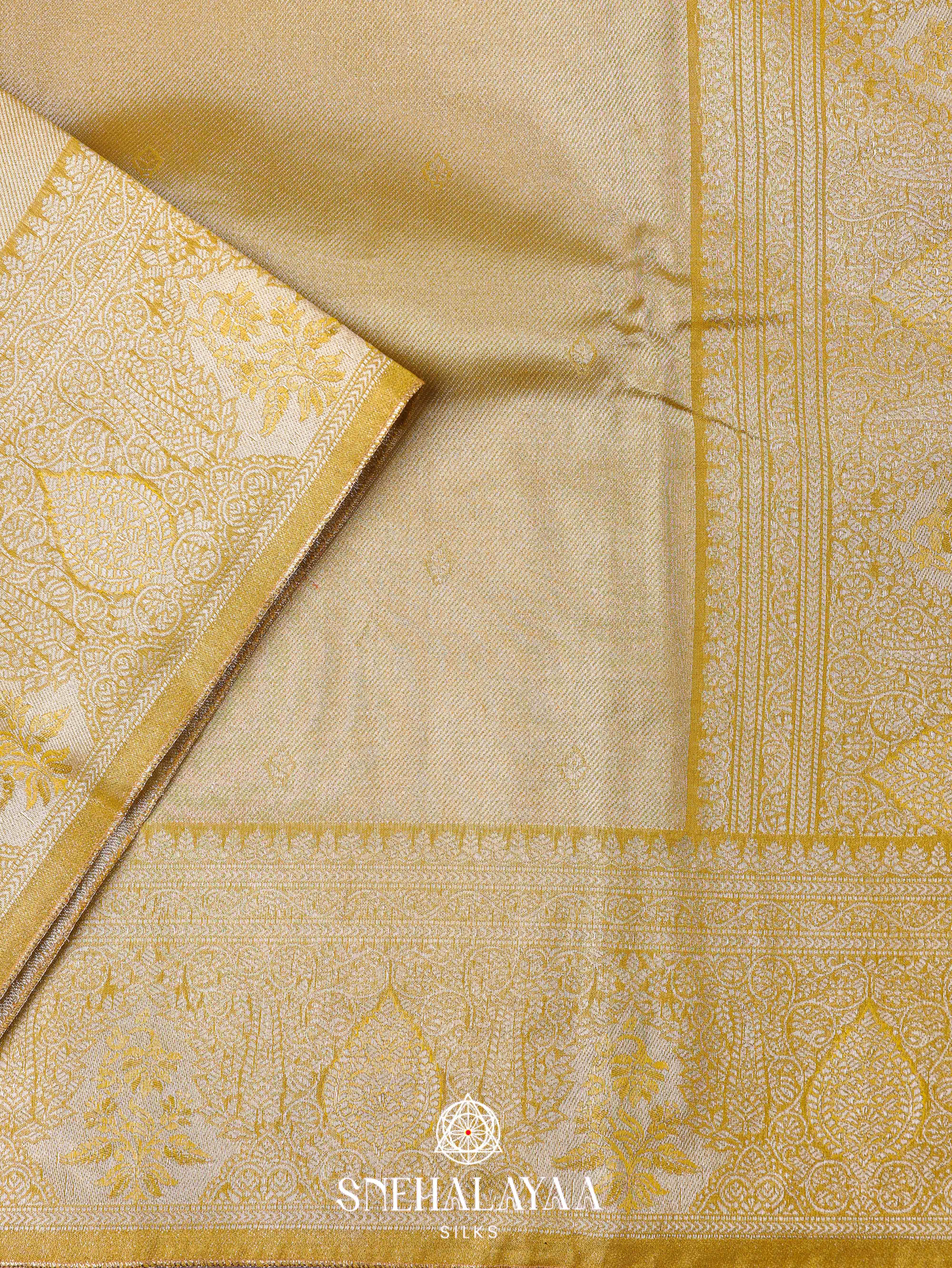 Yellow Art Silk Saree