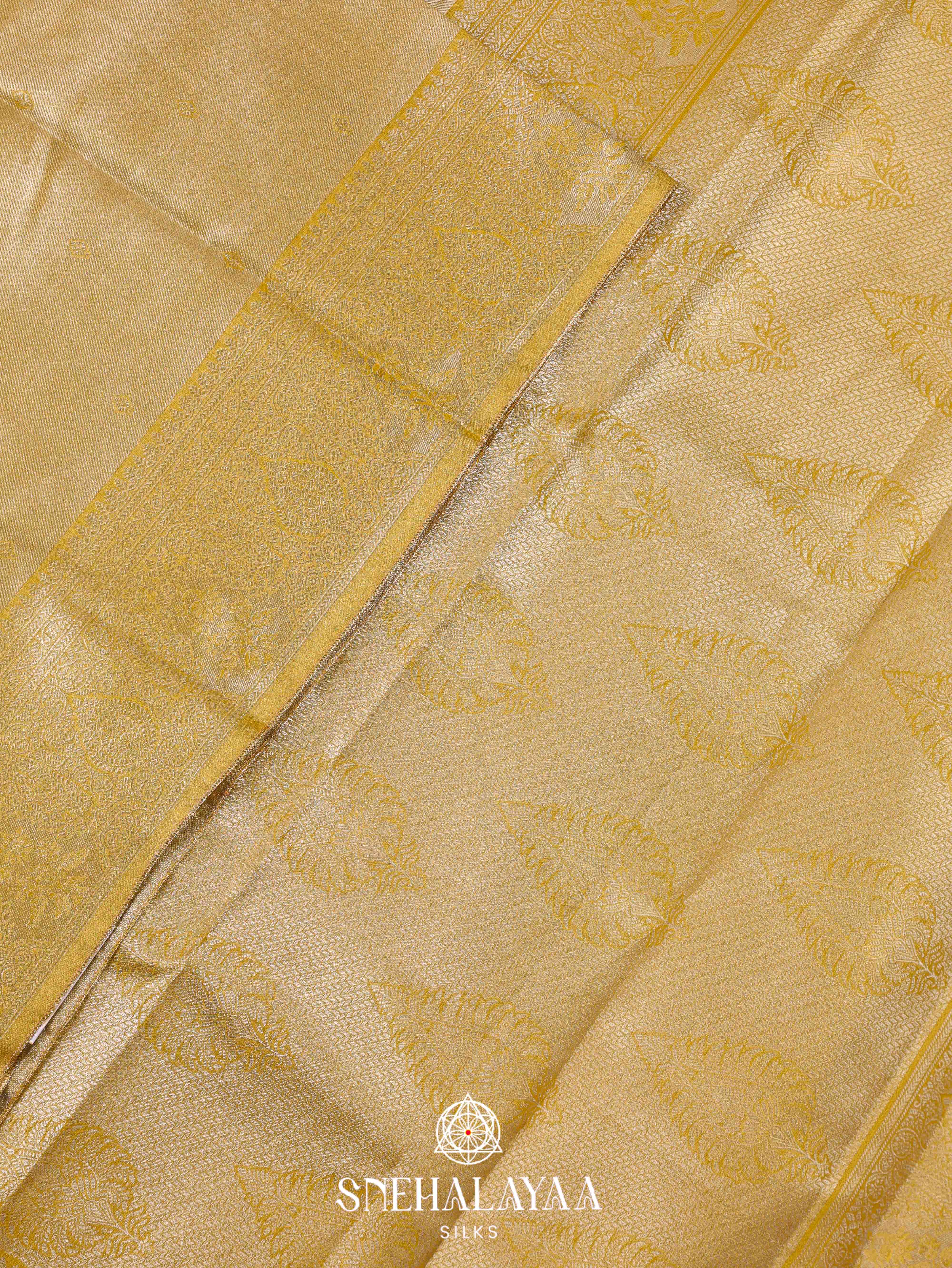 Yellow Art Silk Saree