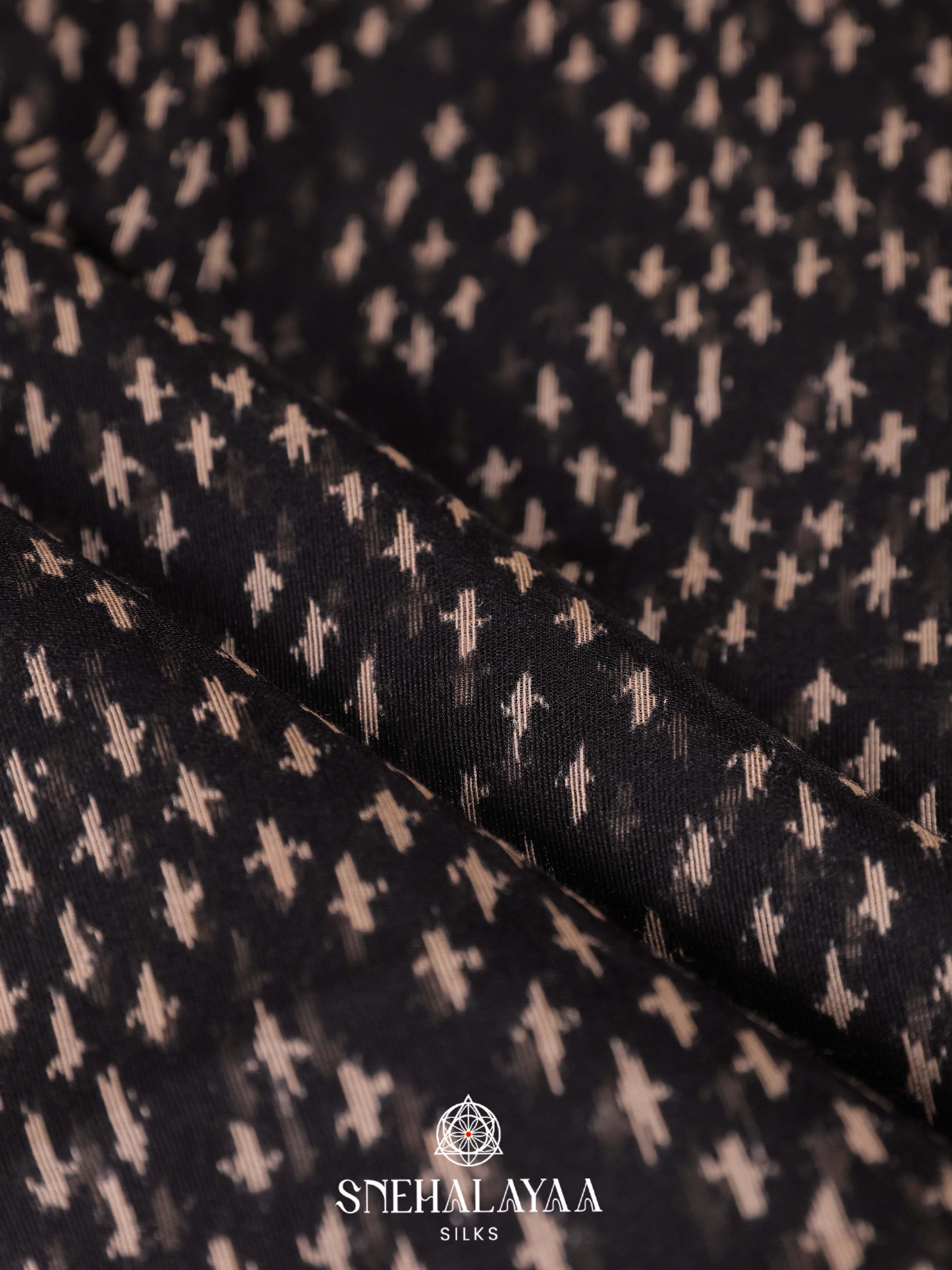 Black Linen Saree