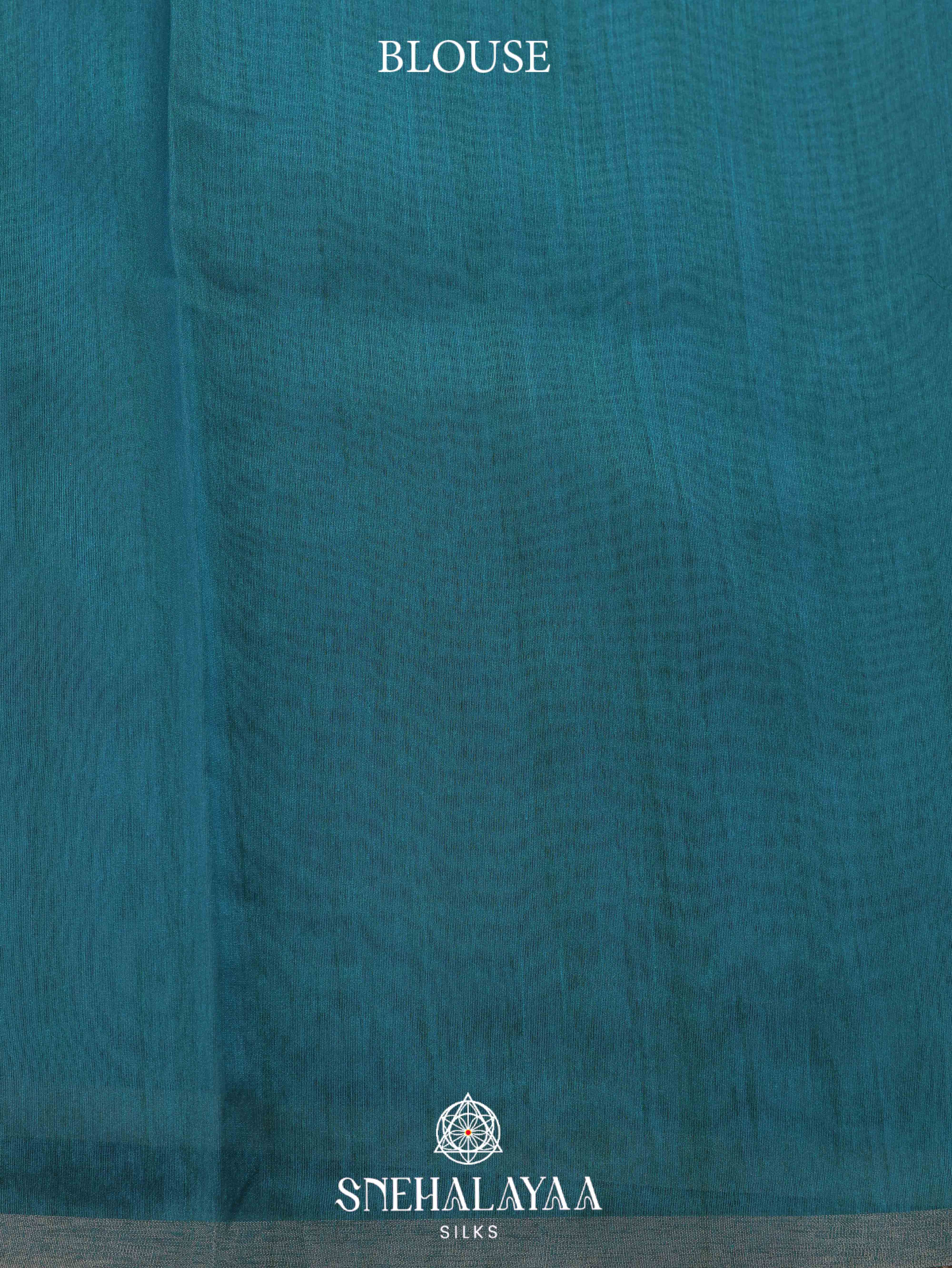 Light Blue  Linen Embroidery Saree