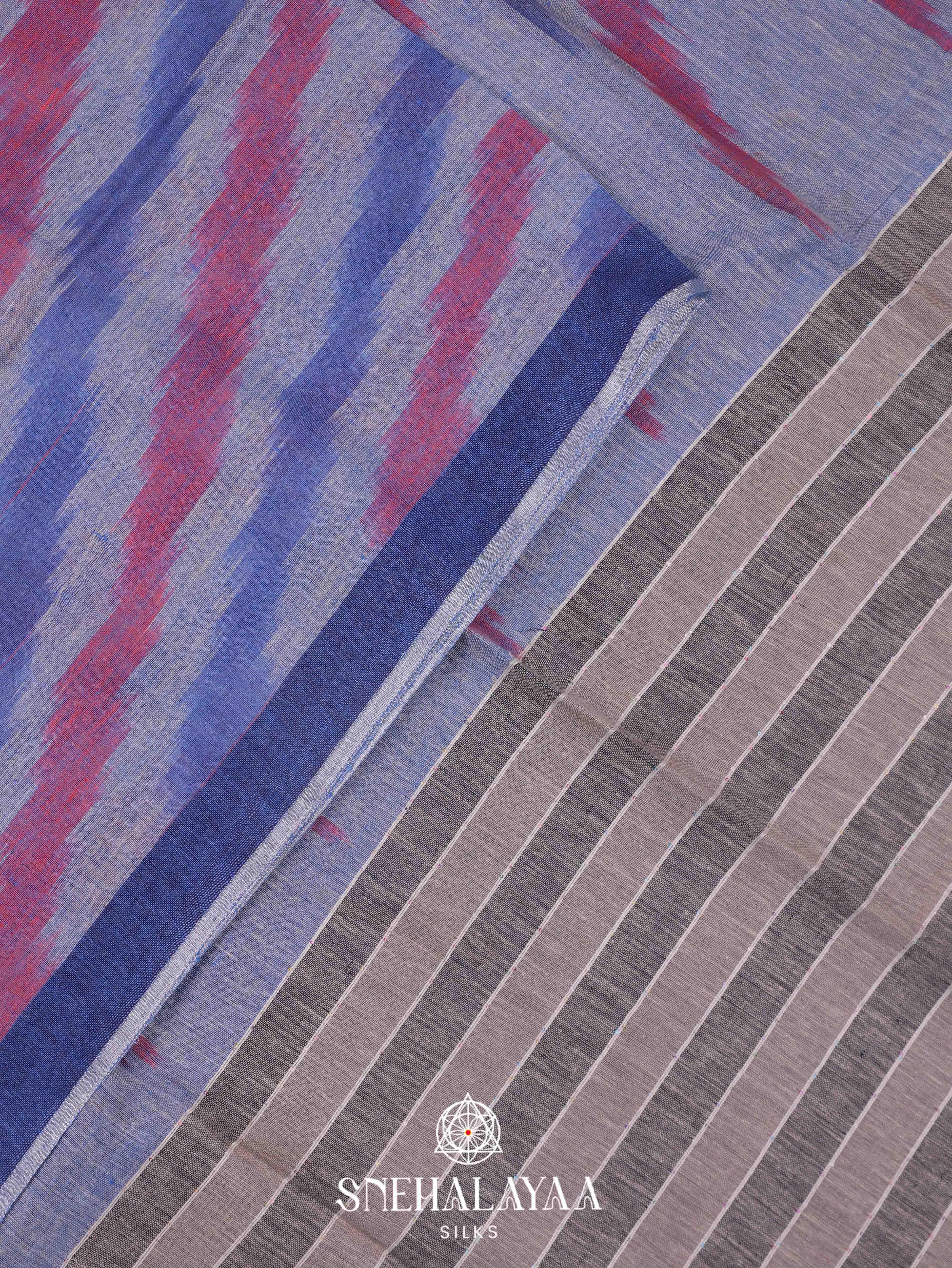 Multicolour Linen Cotton Saree