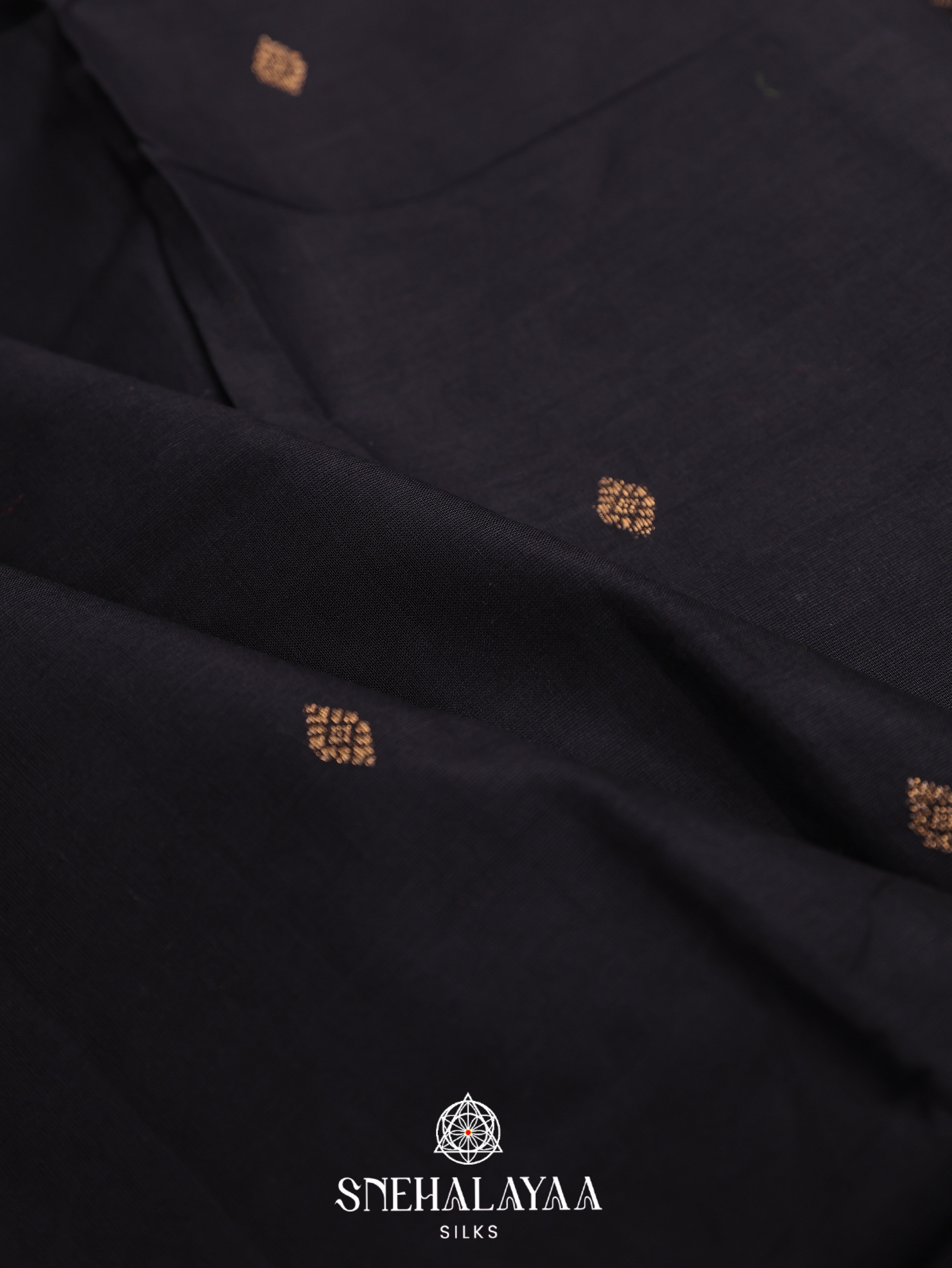 Black Kanchi Cotton Saree