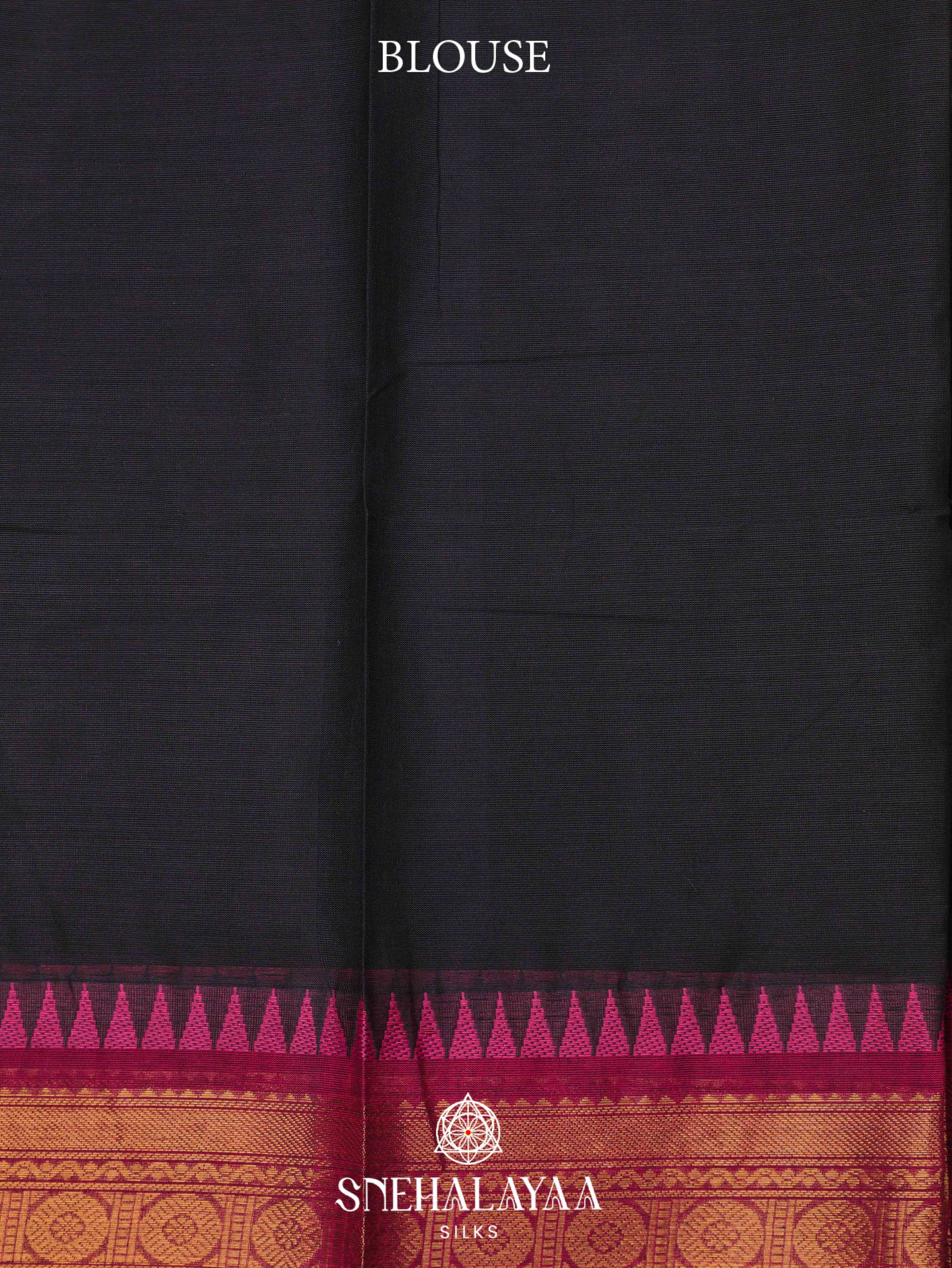 Black Kanchi Cotton Saree