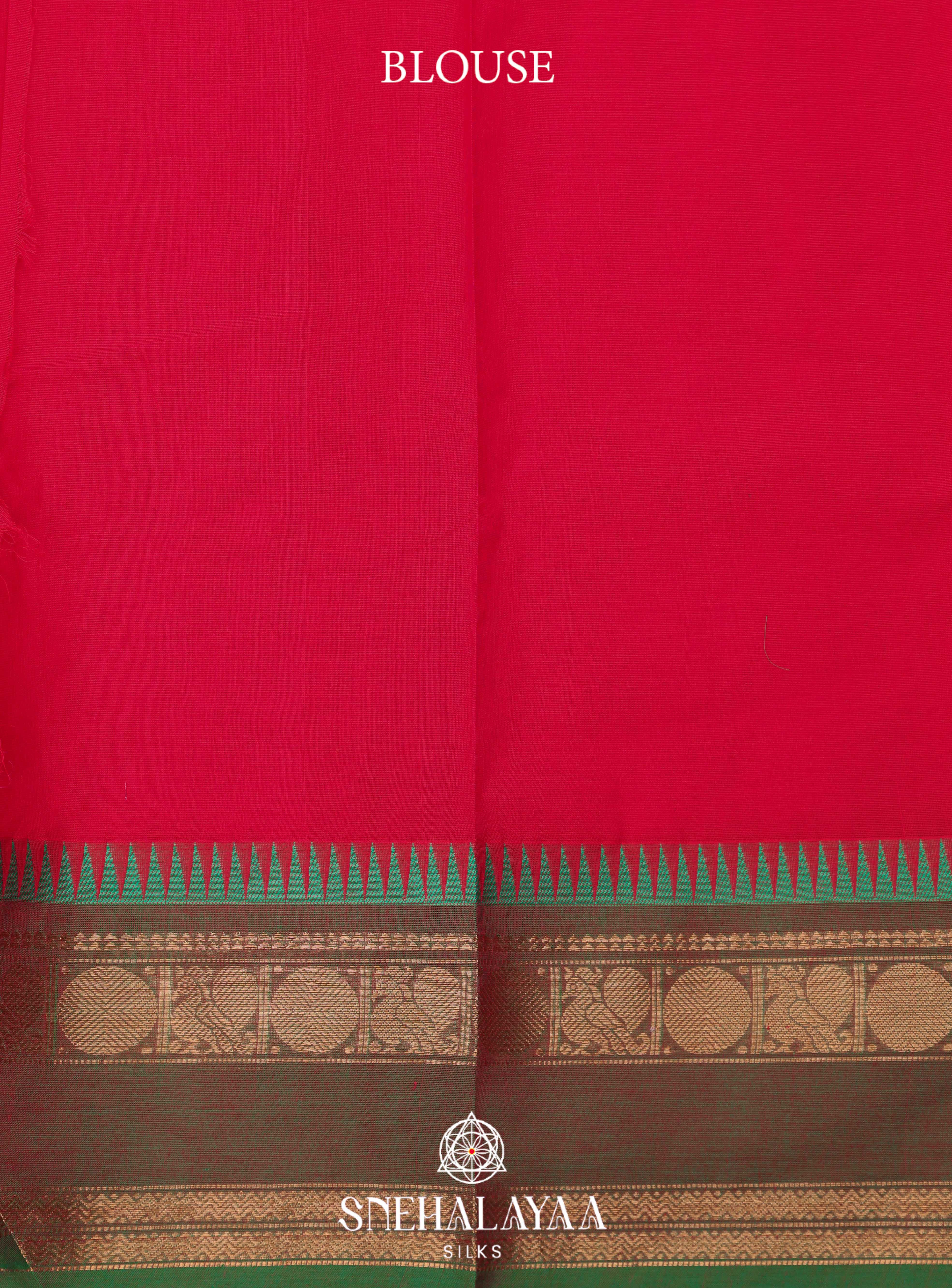 Rani Pink Kanchi Cotton Saree