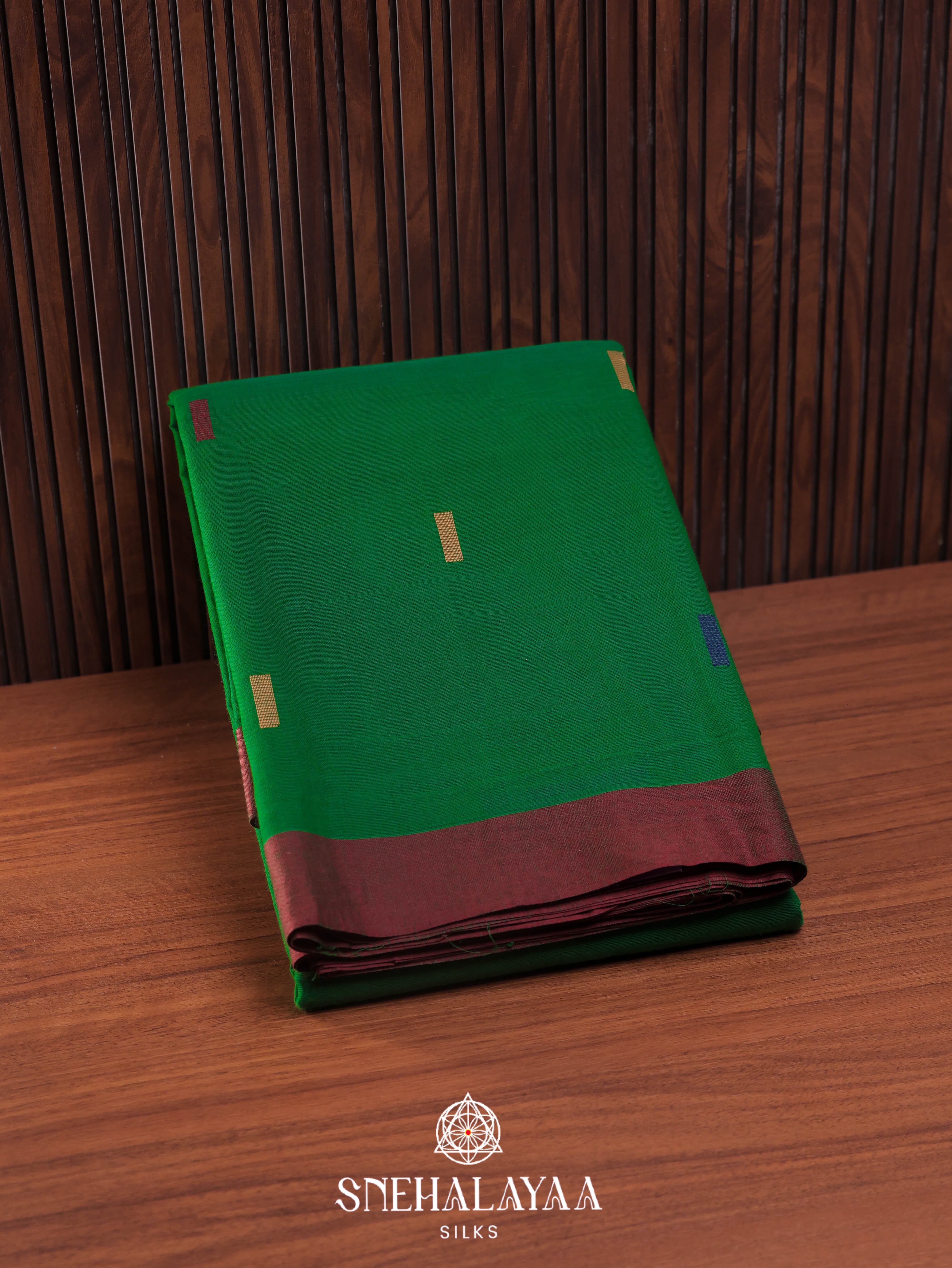 Green Kanchi Cotton Saree