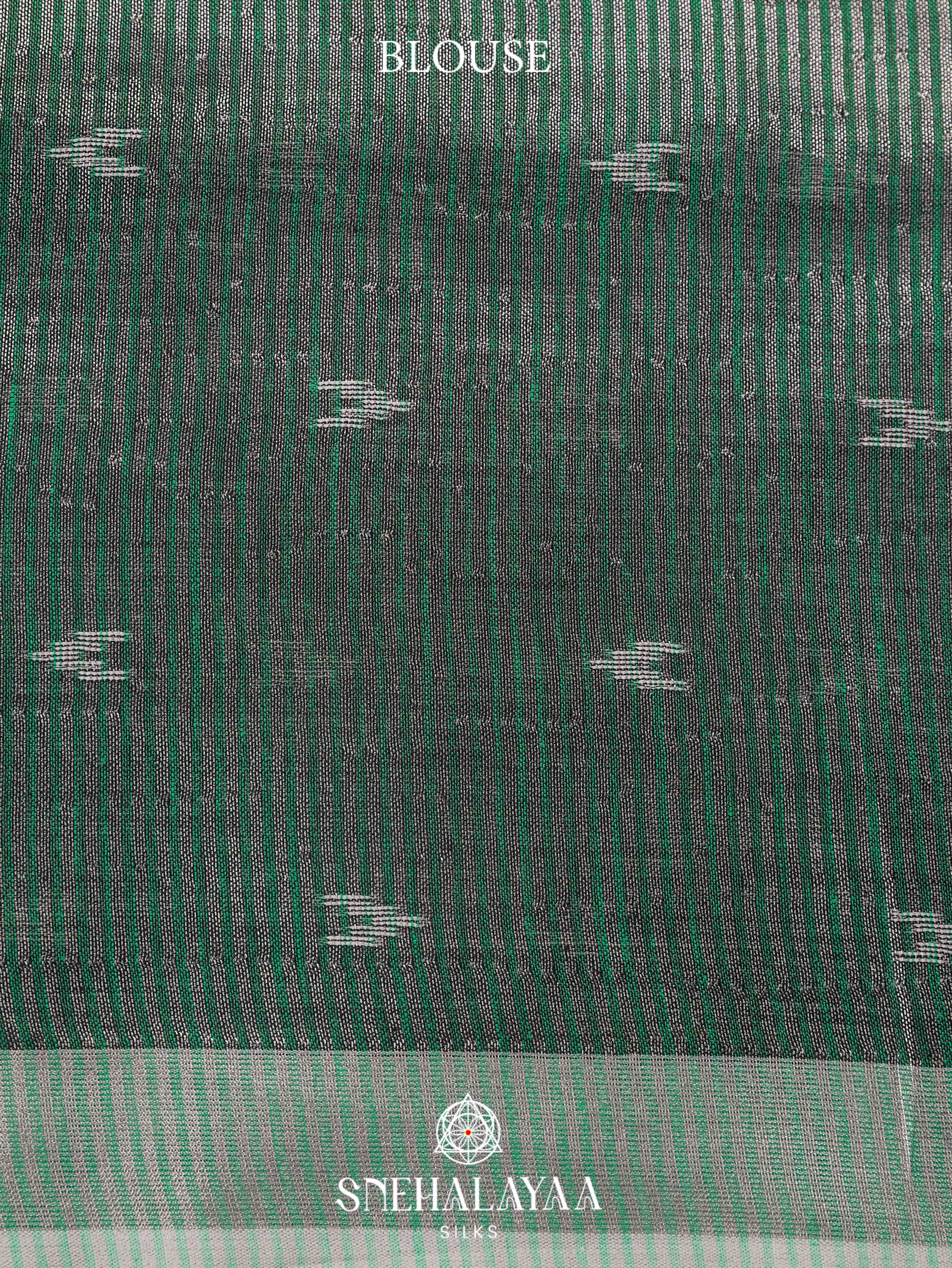 Green Linen Cotton Saree