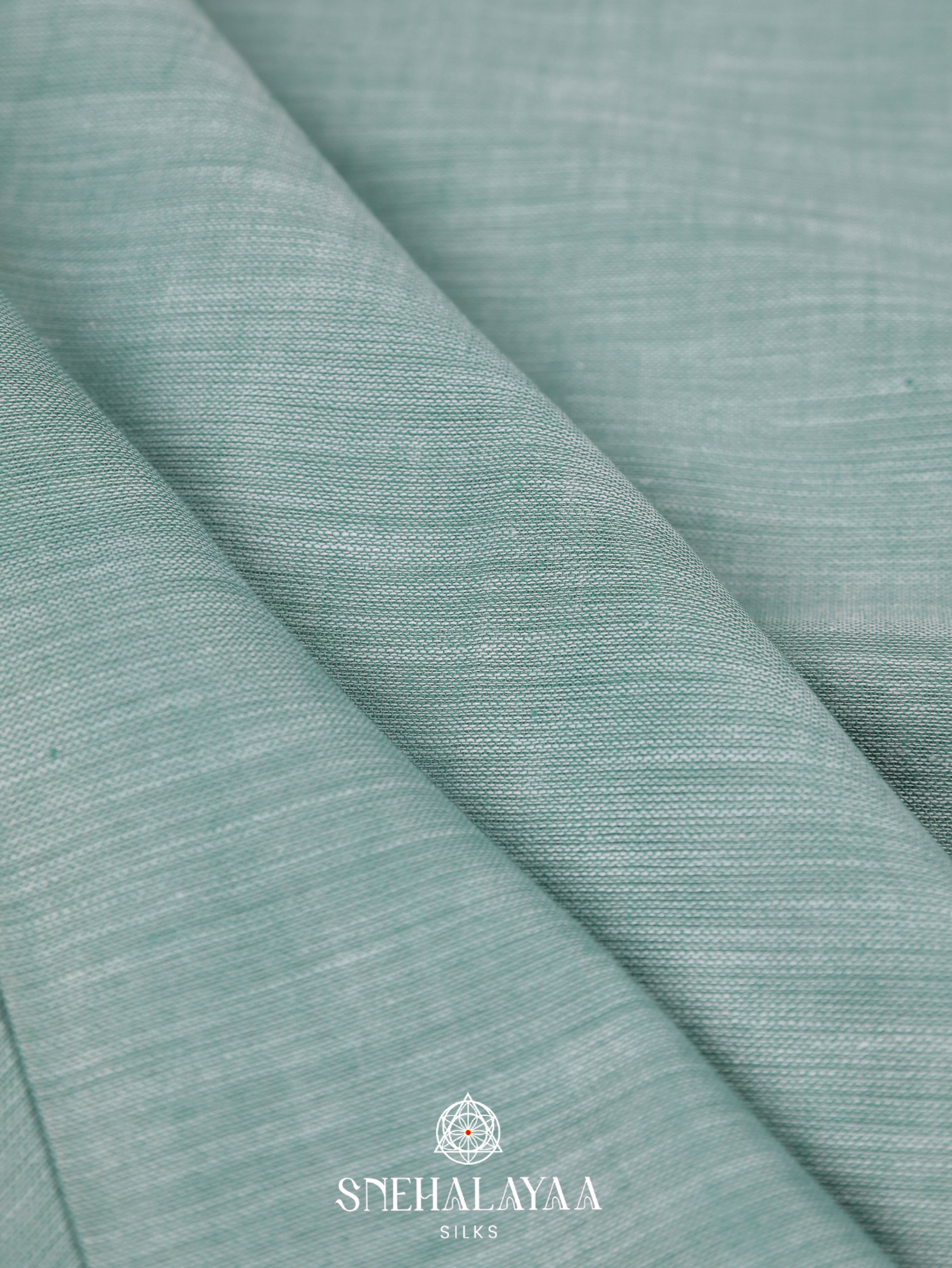 Grey  Linen Cotton Saree