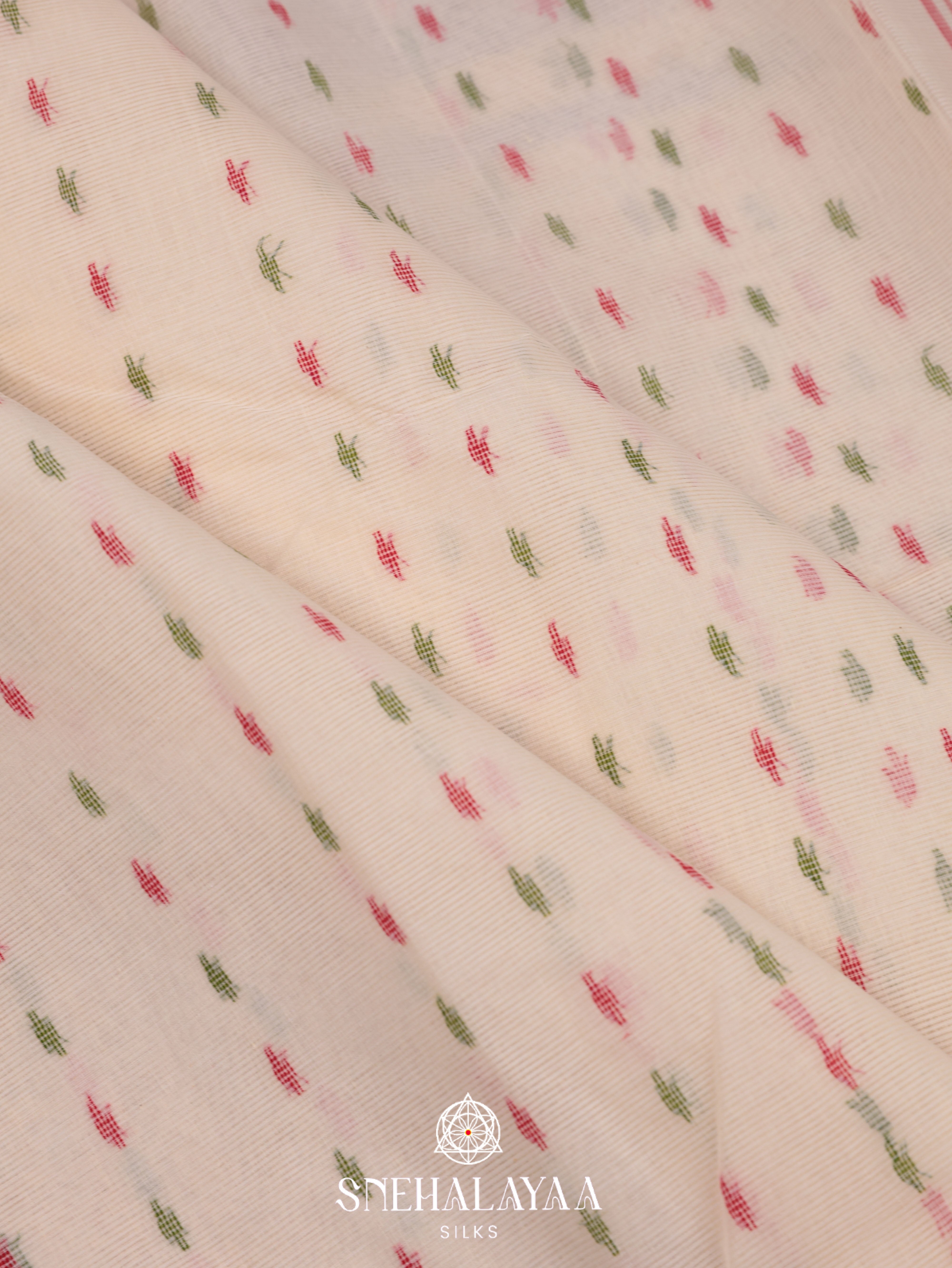 Beige Bengal Cotton Saree