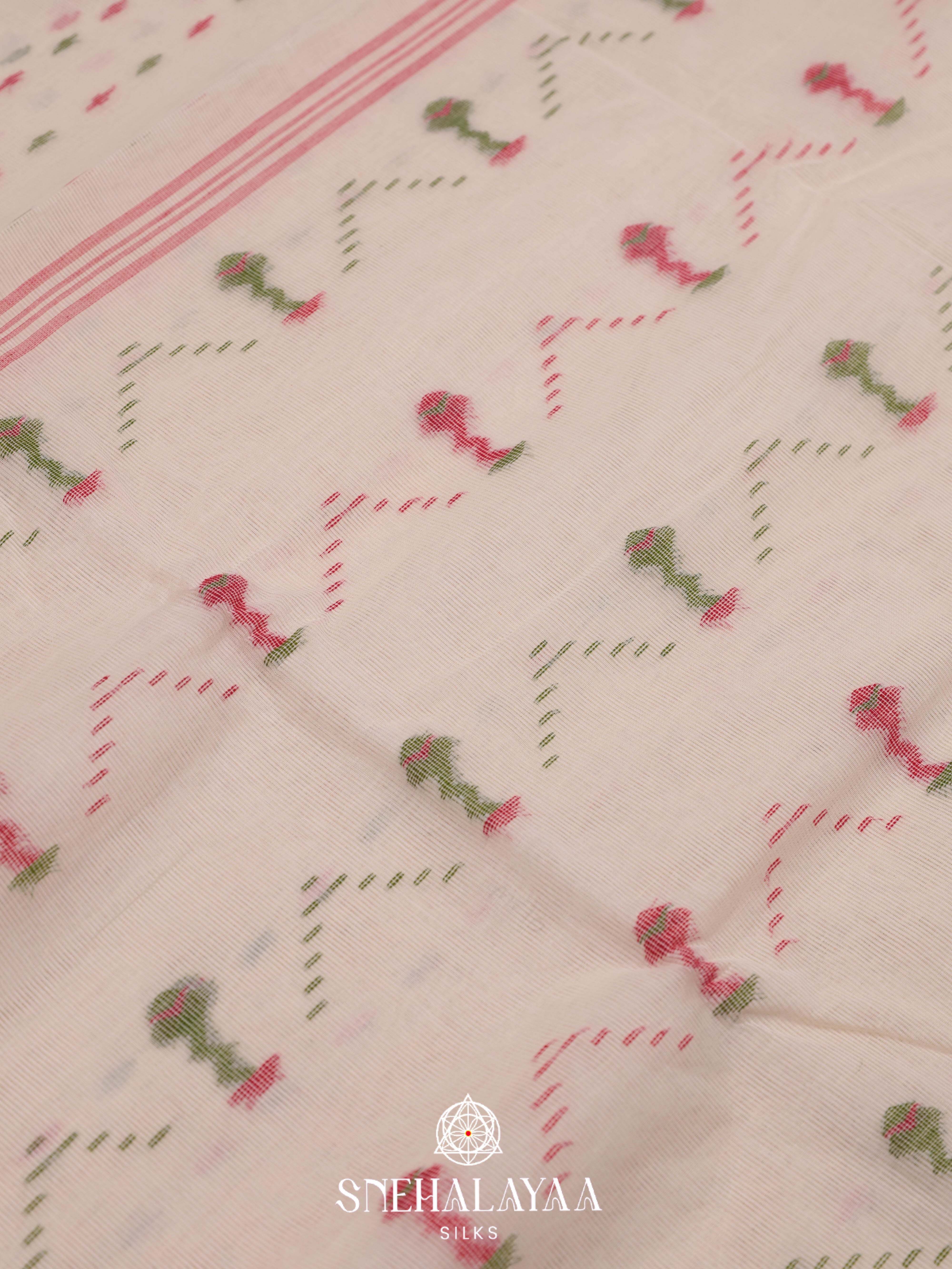 Beige Bengal Cotton Saree