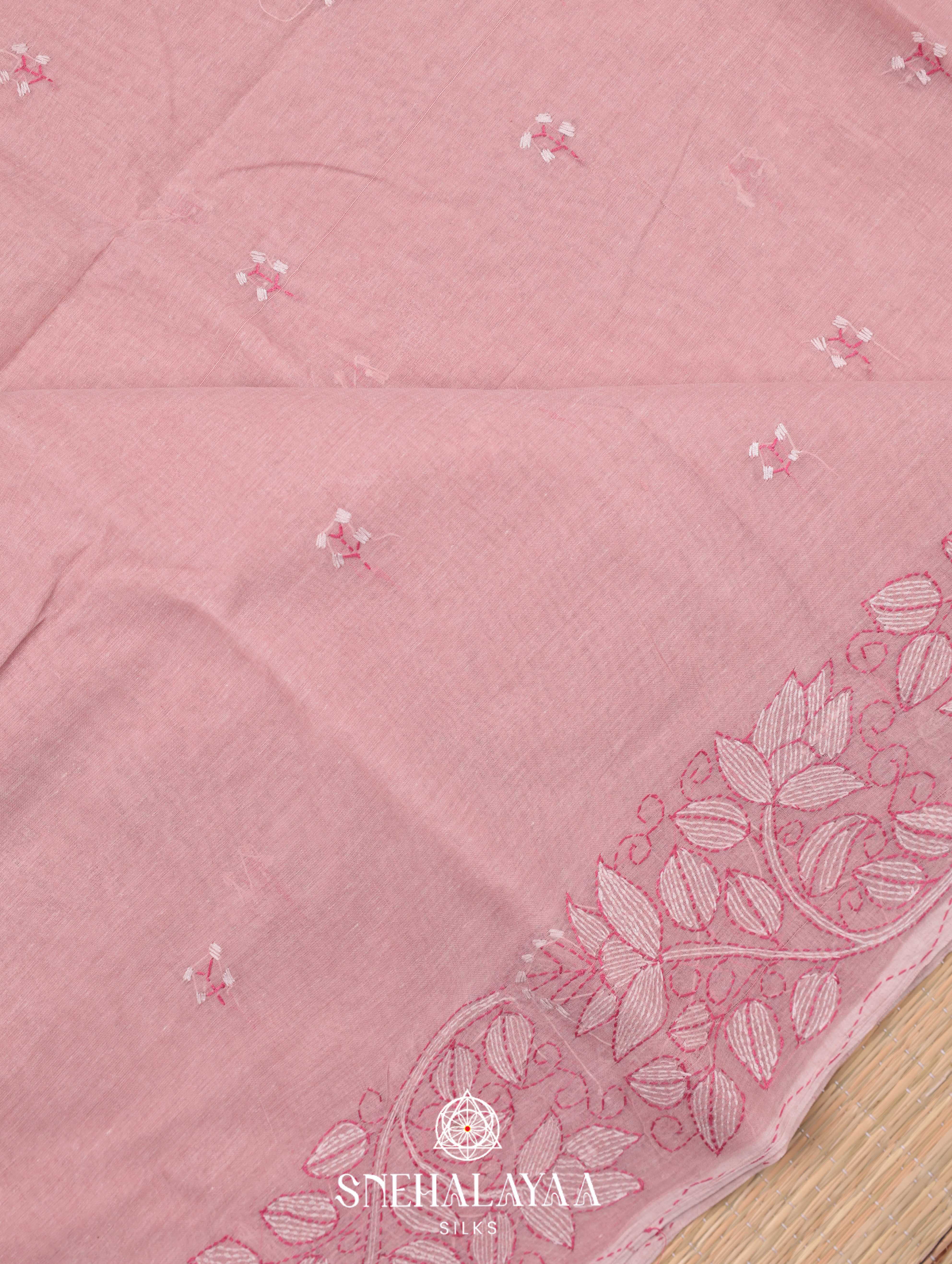 Pink Bengal Cotton Saree