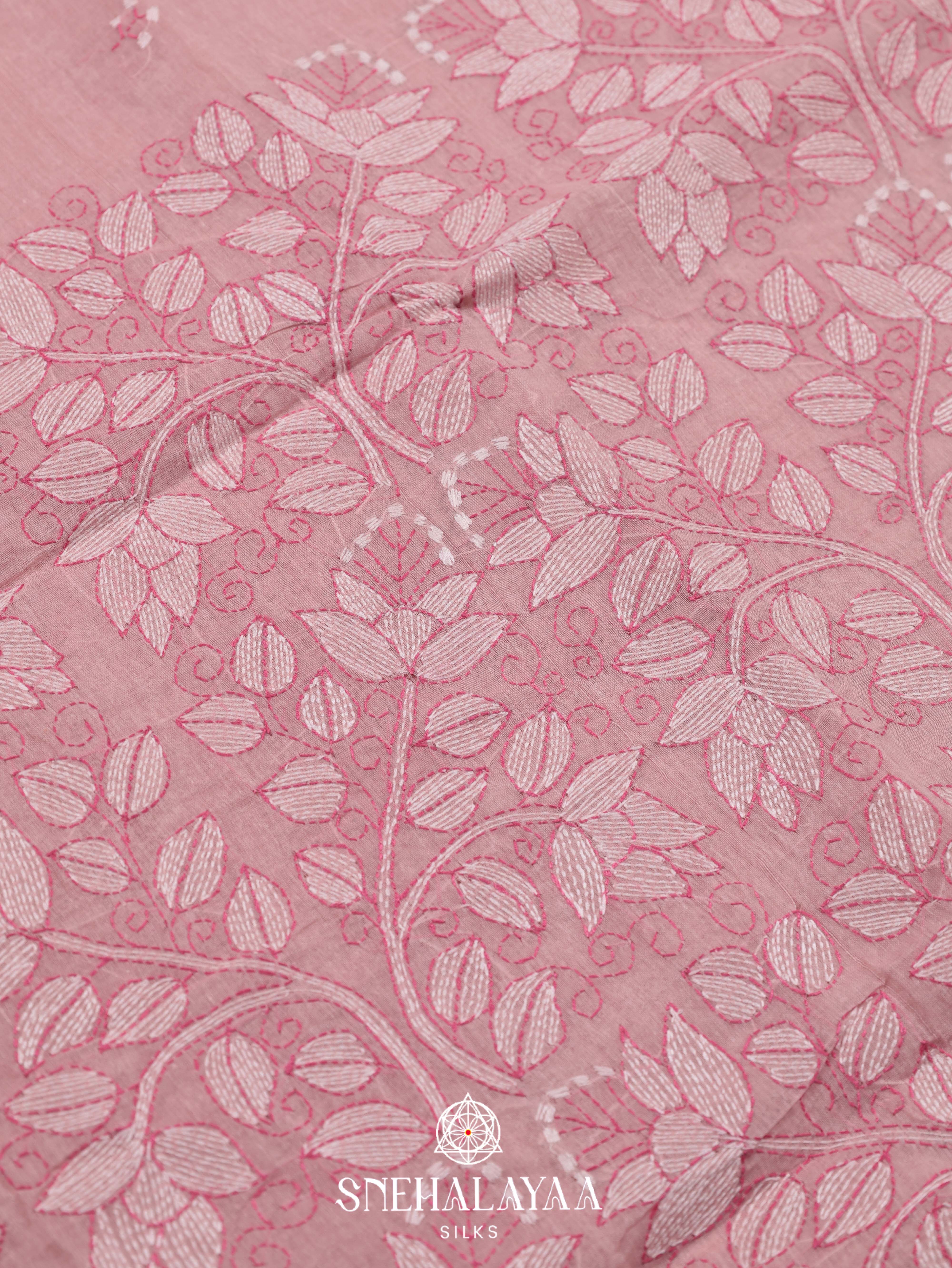 Pink Bengal Cotton Saree
