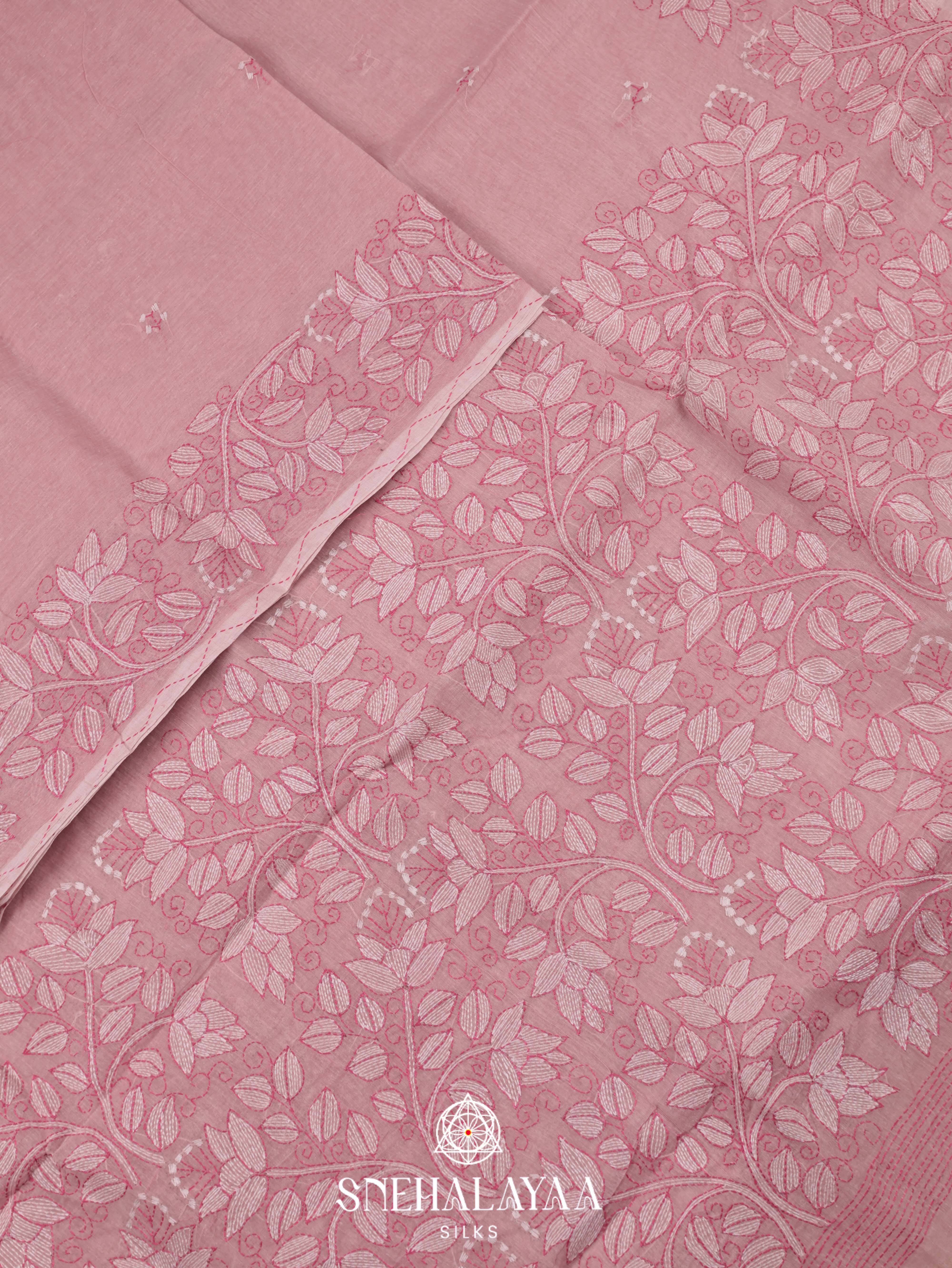 Pink Bengal Cotton Saree