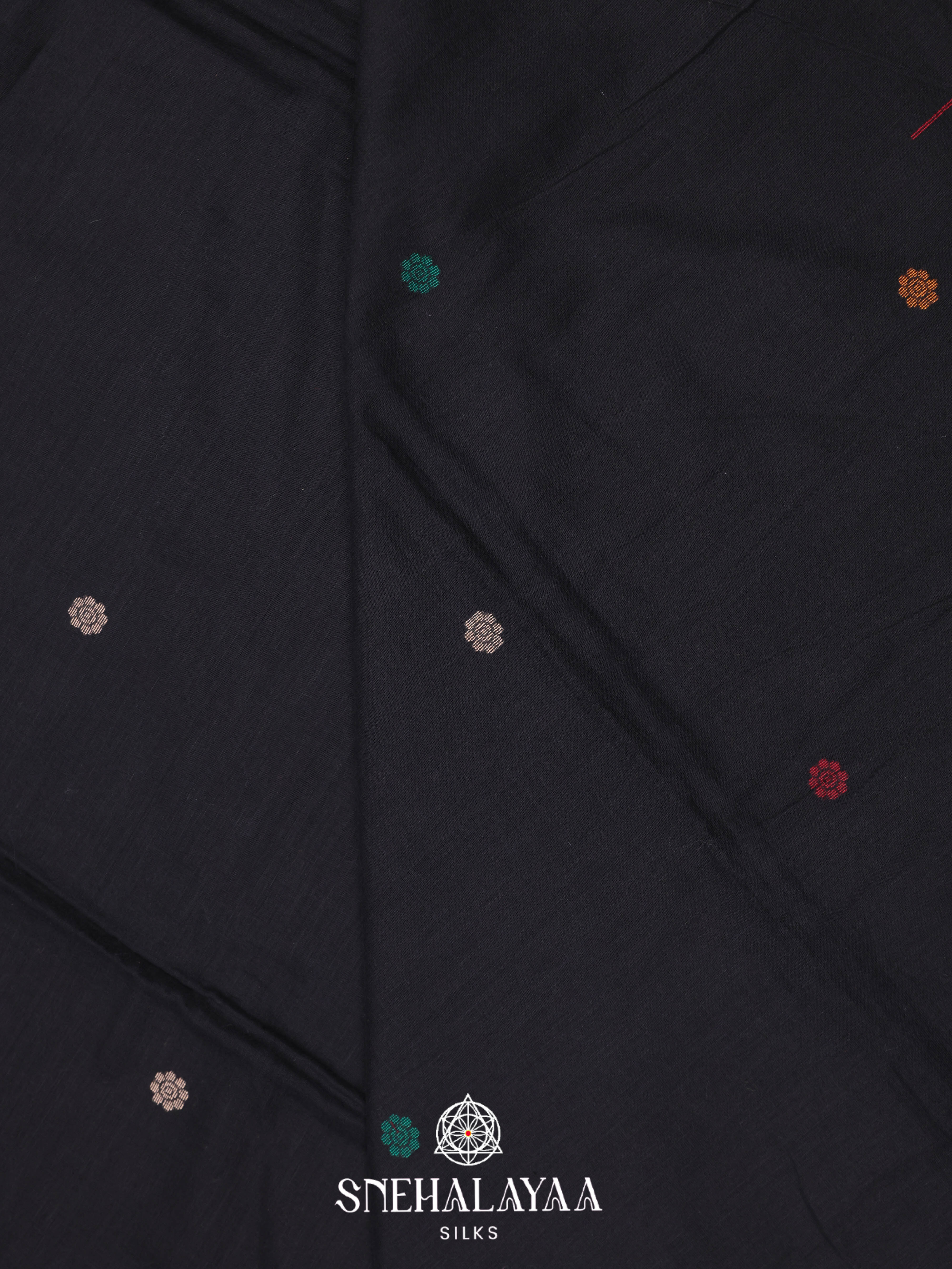 Black Bengal Cotton Saree