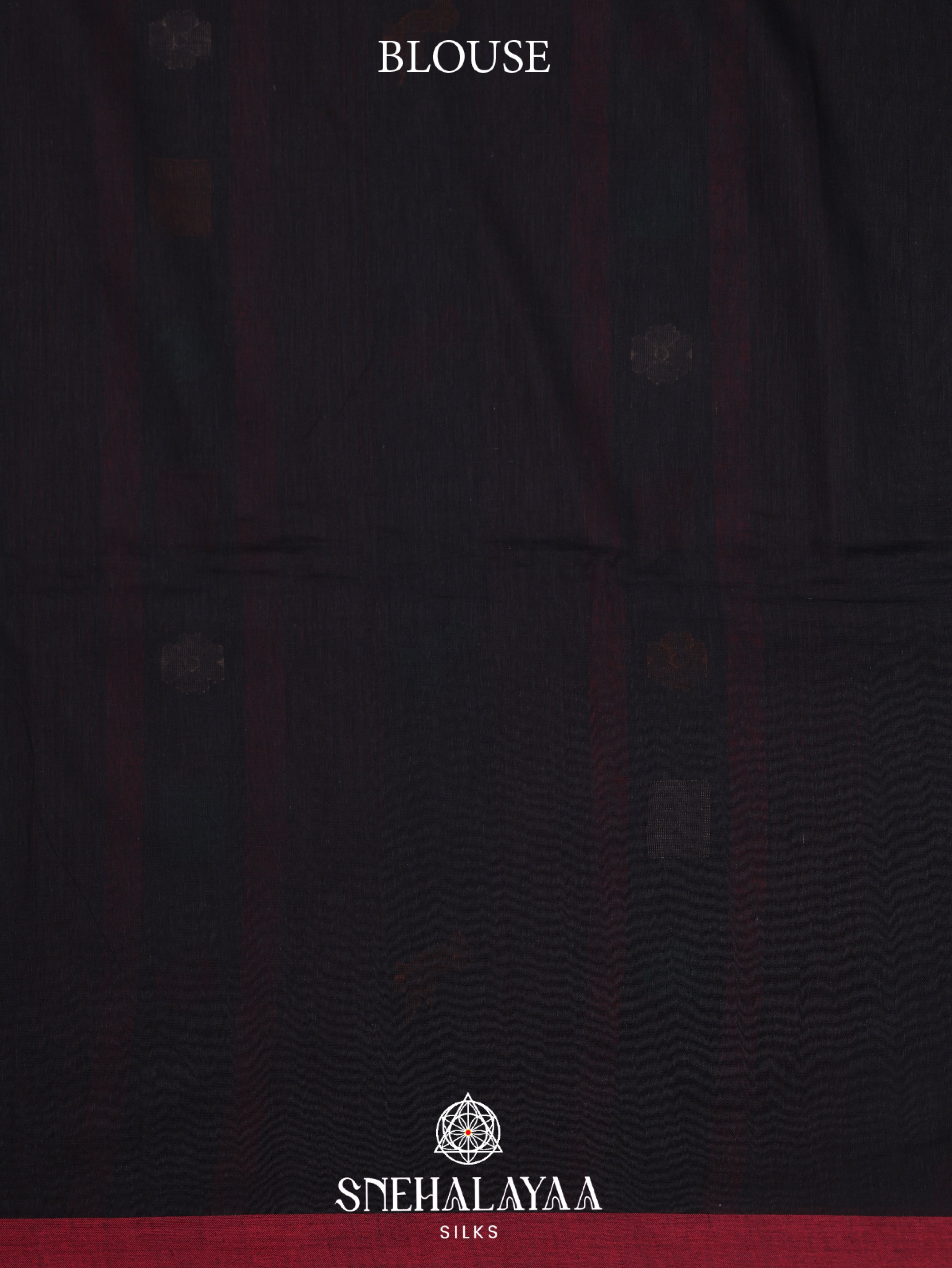 Black Bengal Cotton Saree