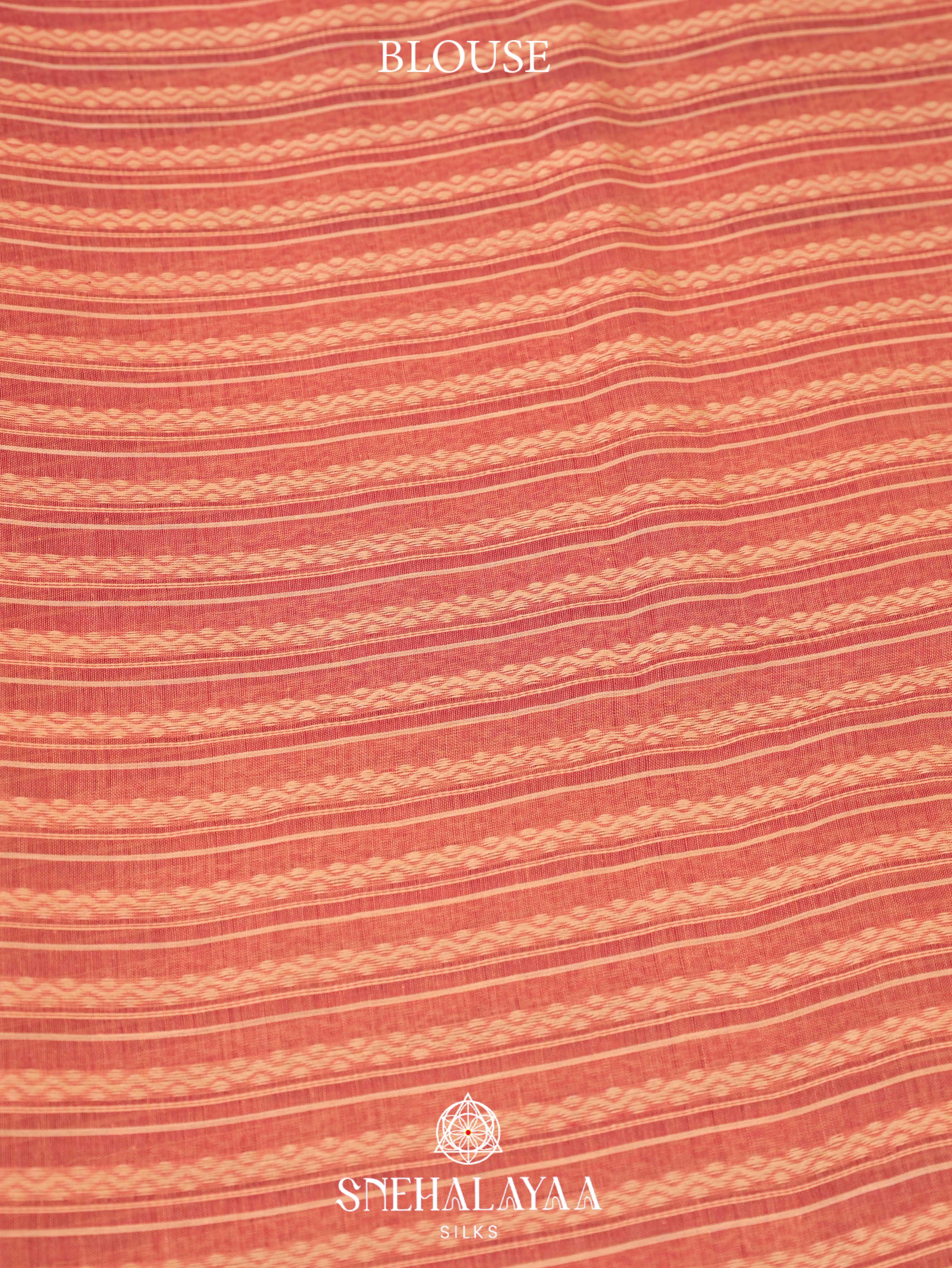 Red Bengal Cotton Saree