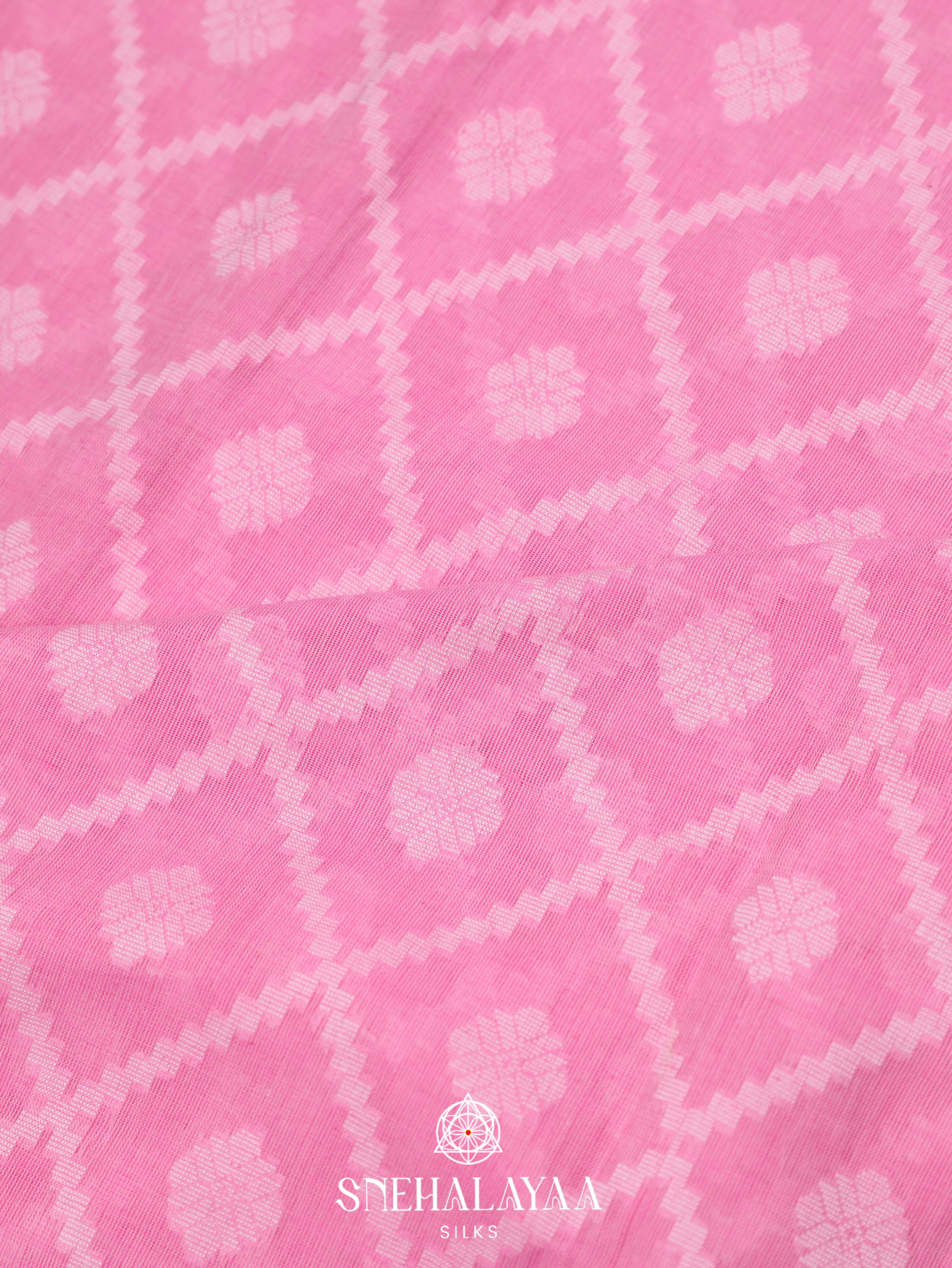 Pink Bengal Cotton Saree