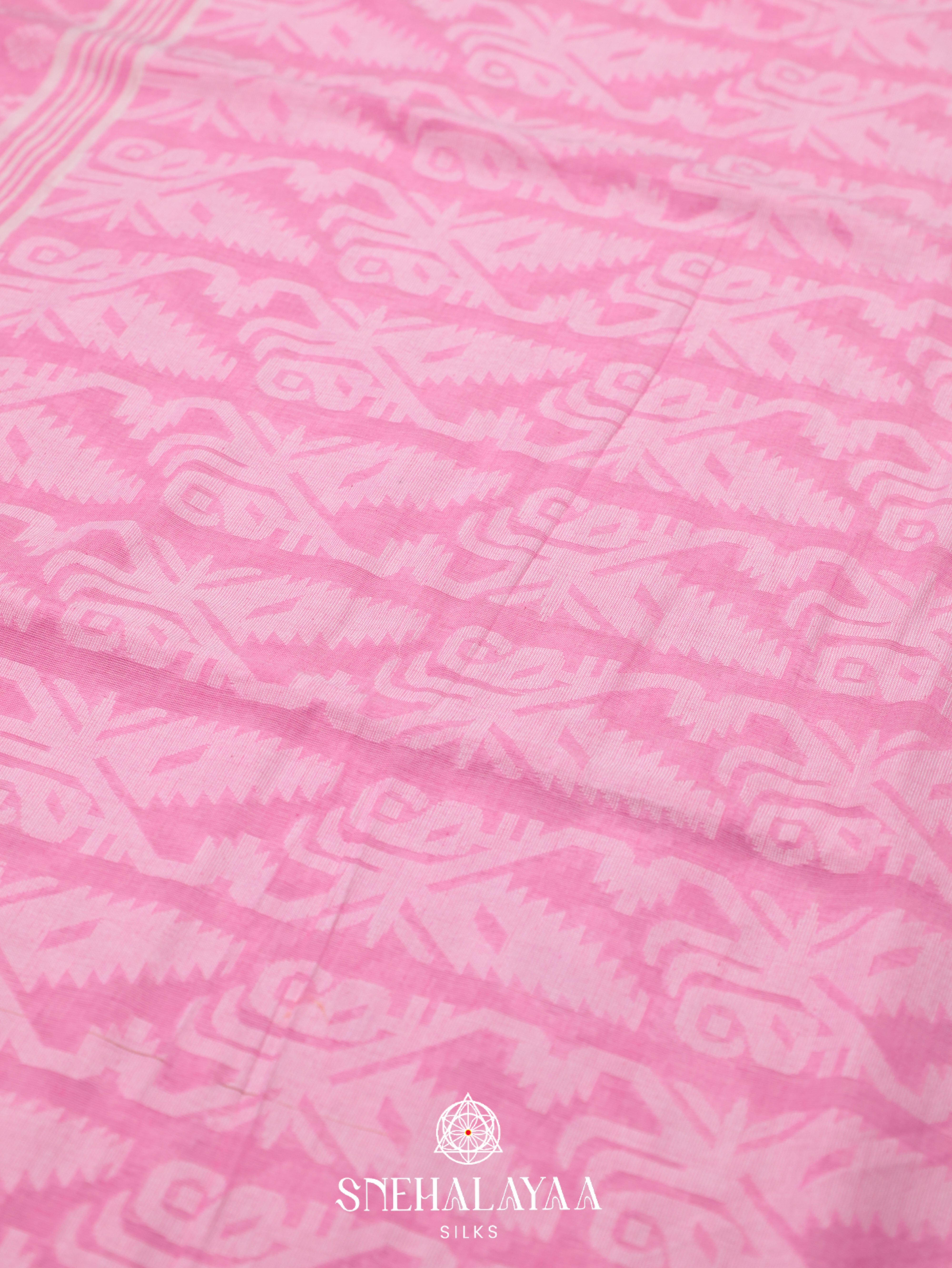 Pink Bengal Cotton Saree