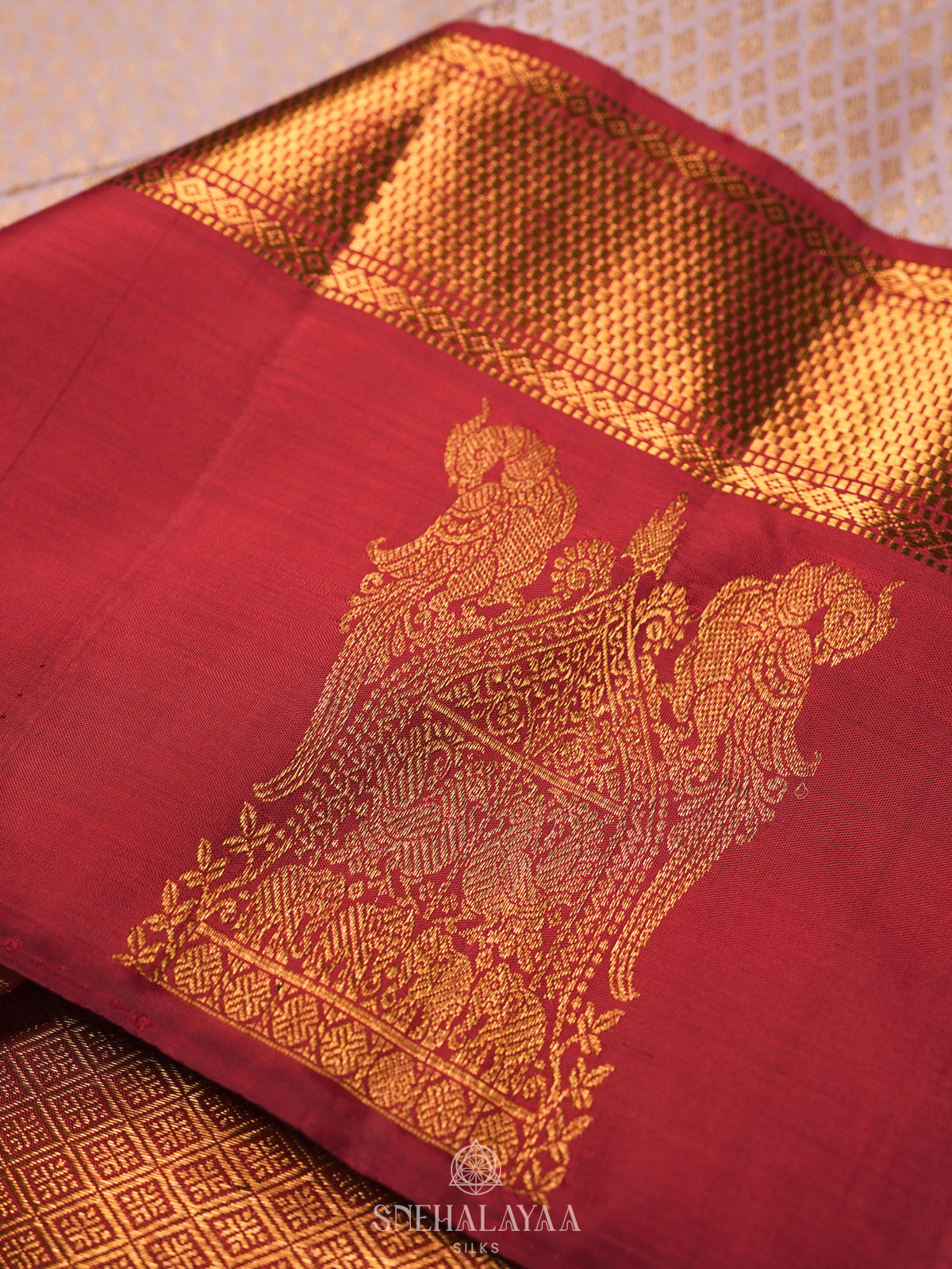 Baby Pink Kanjivaram Silk Saree