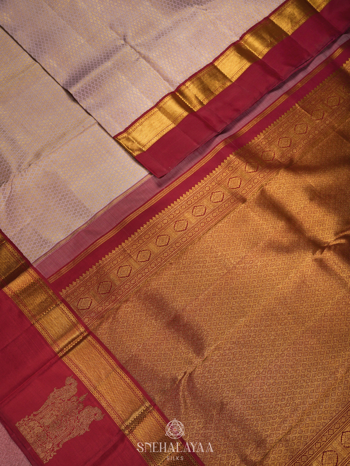 Baby Pink Kanjivaram Silk Saree